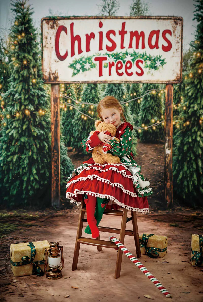 Kate Winter Wild Christmas Tree Gifts Farm Photo Kit - Kate Backdrop AU
