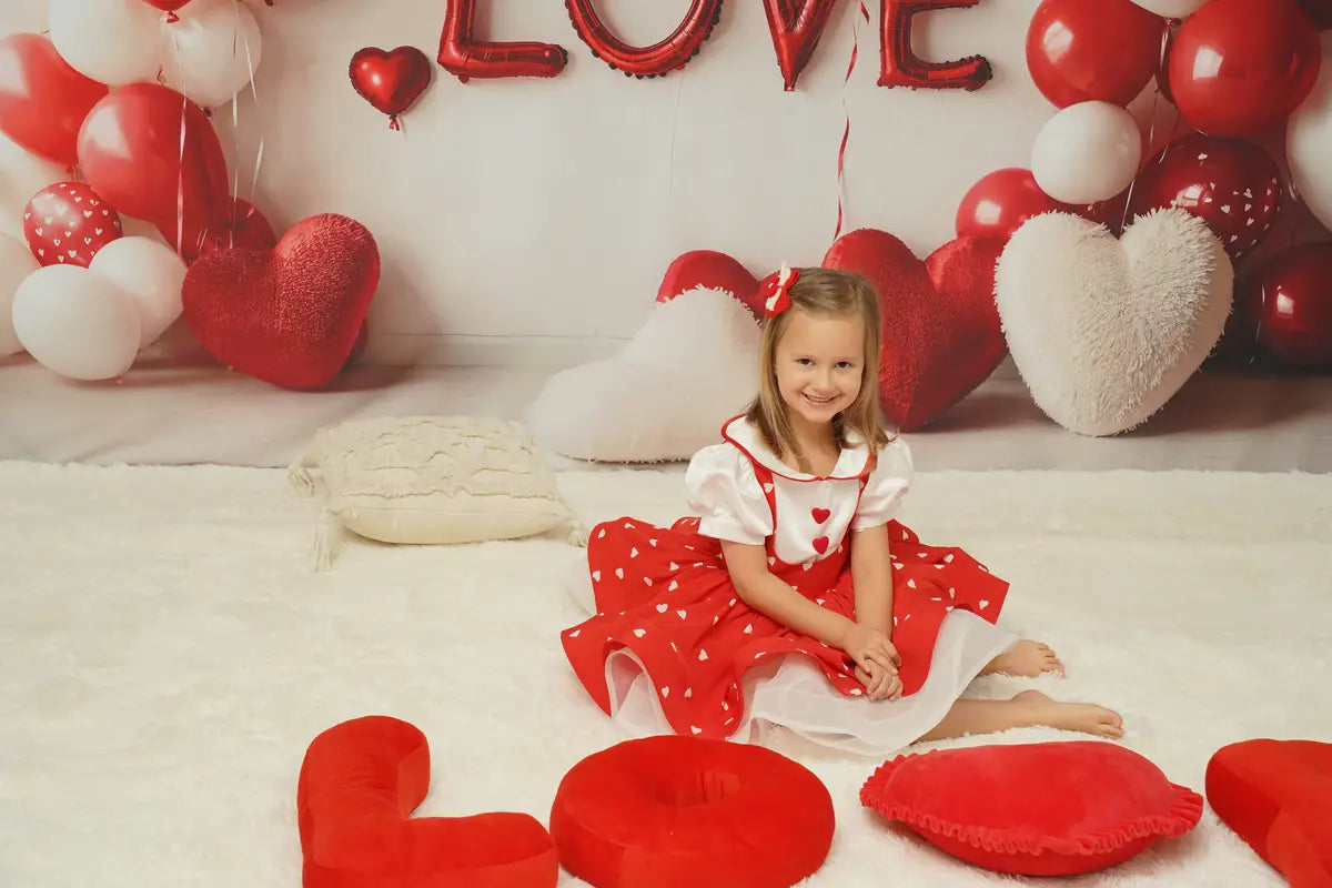 Kate Spring/Summer Heart Collar Kids Dress for Photography - Kate Backdrop AU