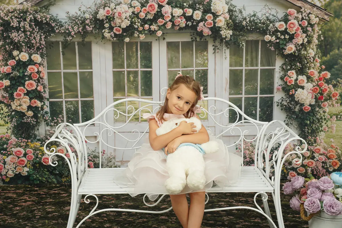 Kate Spring/Summer Pink Fly Sleeve Mesh Kids Dress for Photography - Kate Backdrop AU