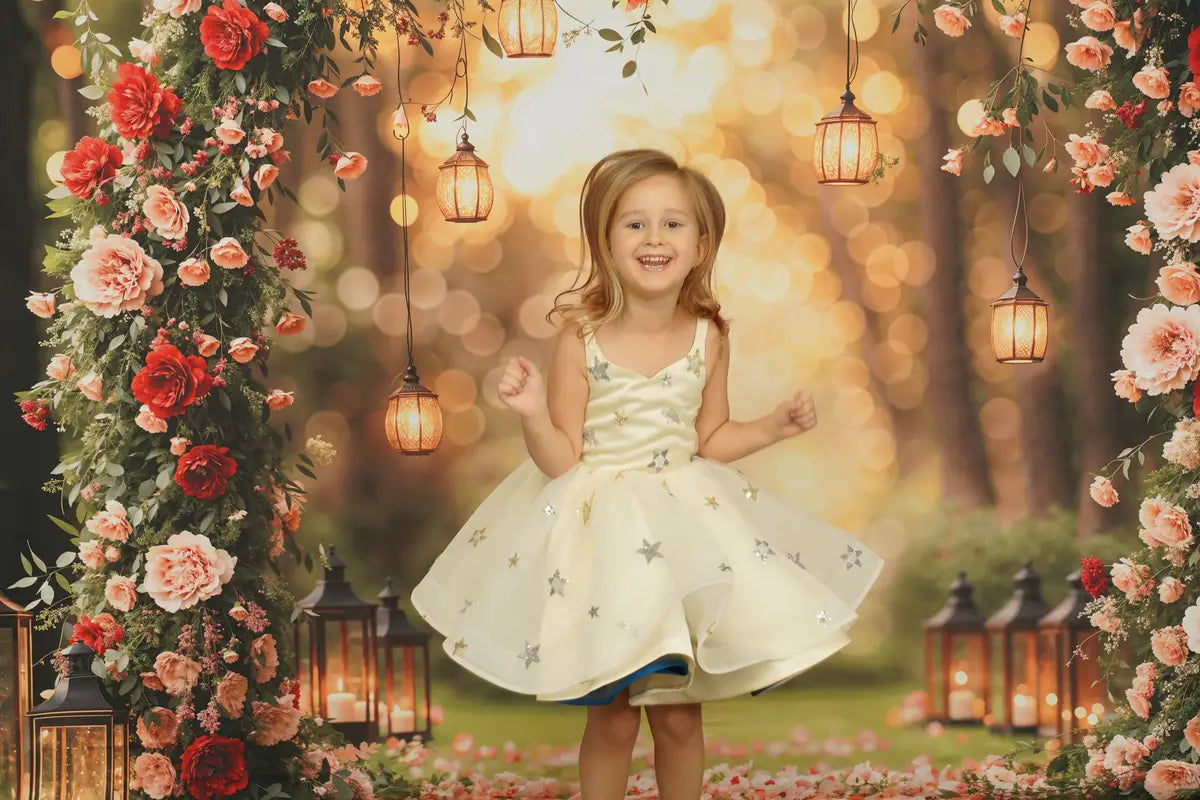 Kate Spring/Summer Stage Tie Star Mesh Kids Dress for Photography - Kate Backdrop AU