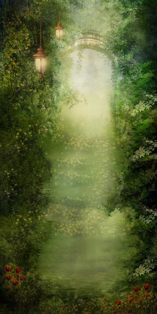 Kate Spring Green Dreamlike Fairytale Backdrops for Photography - Kate Backdrop AU