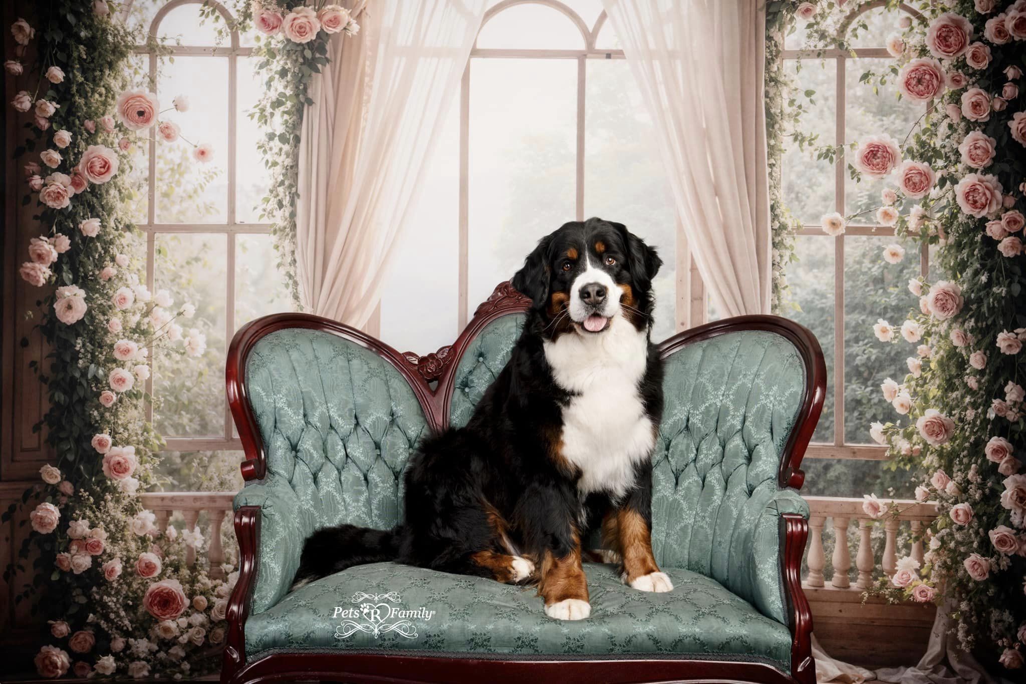 Kate Spring Flowers Window Room Backdrop Designed by Emetselch - Kate Backdrop AU