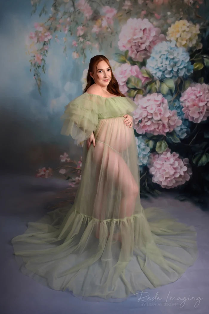 Kate Tubeless Mesh Maternity Photoshoot Dress - Kate Backdrop AU