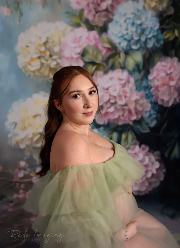 Kate Tubeless Mesh Maternity Photoshoot Dress - Kate Backdrop AU