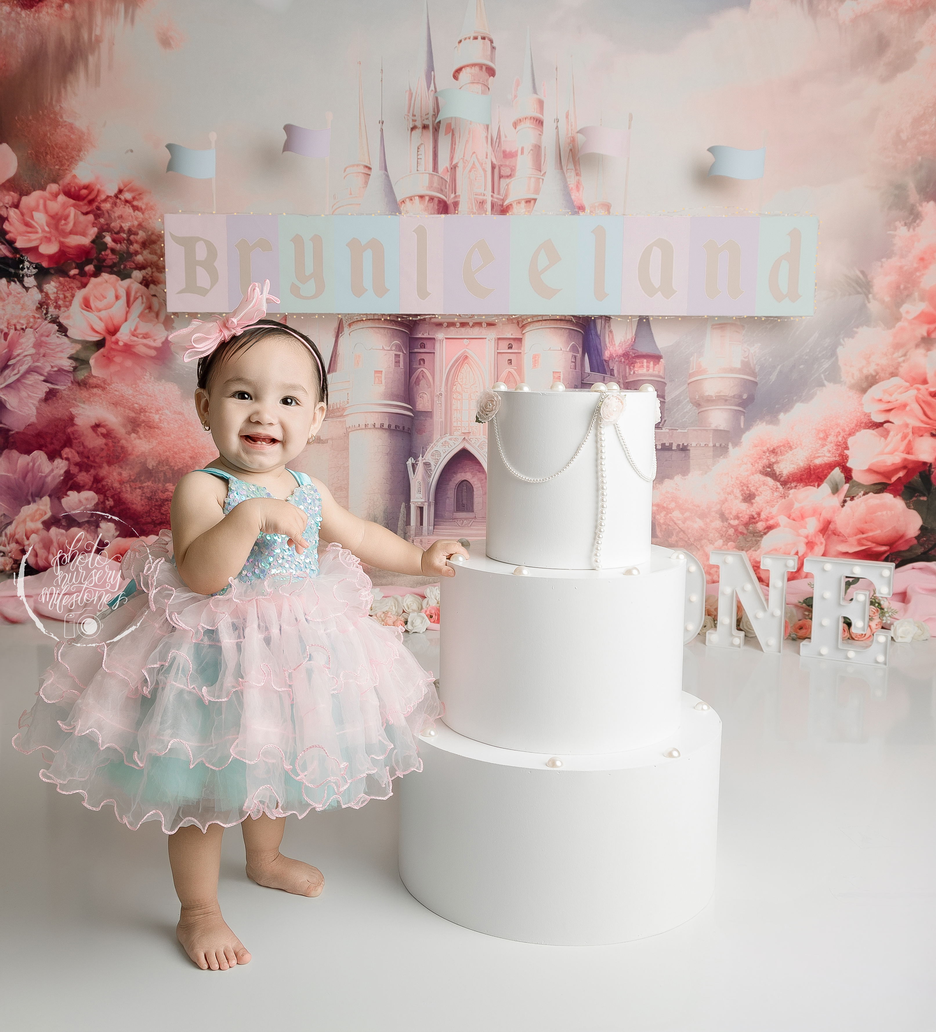 Kate Pink Fantasy Flower Castle Backdrop Designed by Emetselch - Kate Backdrop AU