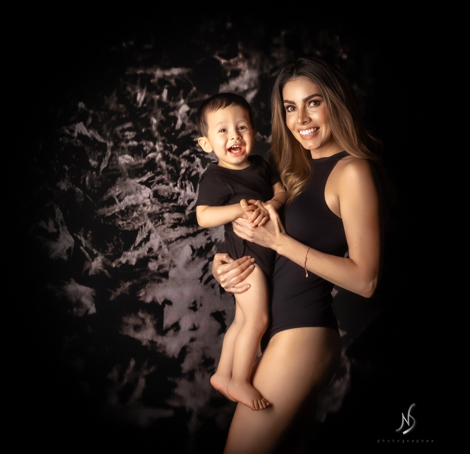 Kate Abstract Black Backdrop Frost Texture Designed by Kate Image - Kate Backdrop AU