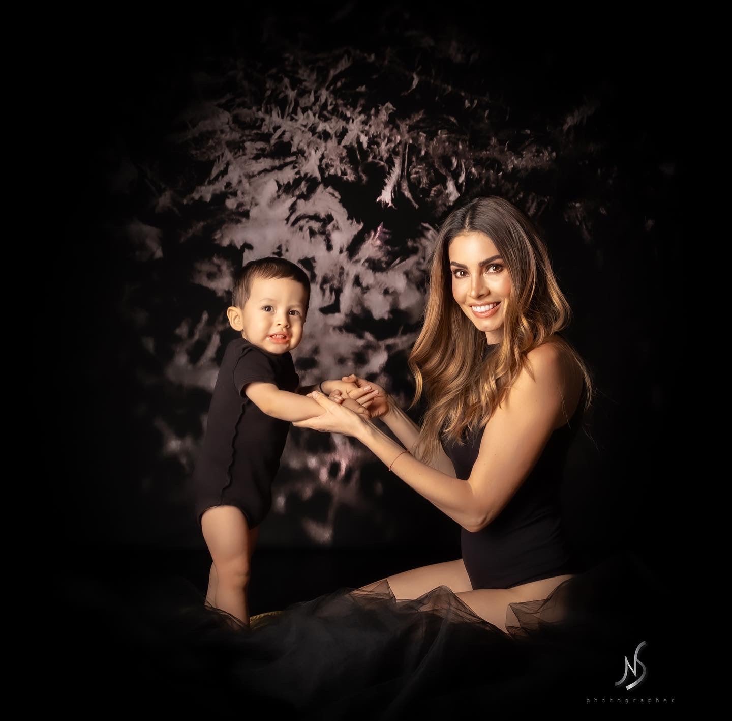 Kate Abstract Black Backdrop Frost Texture Designed by Kate Image - Kate Backdrop AU