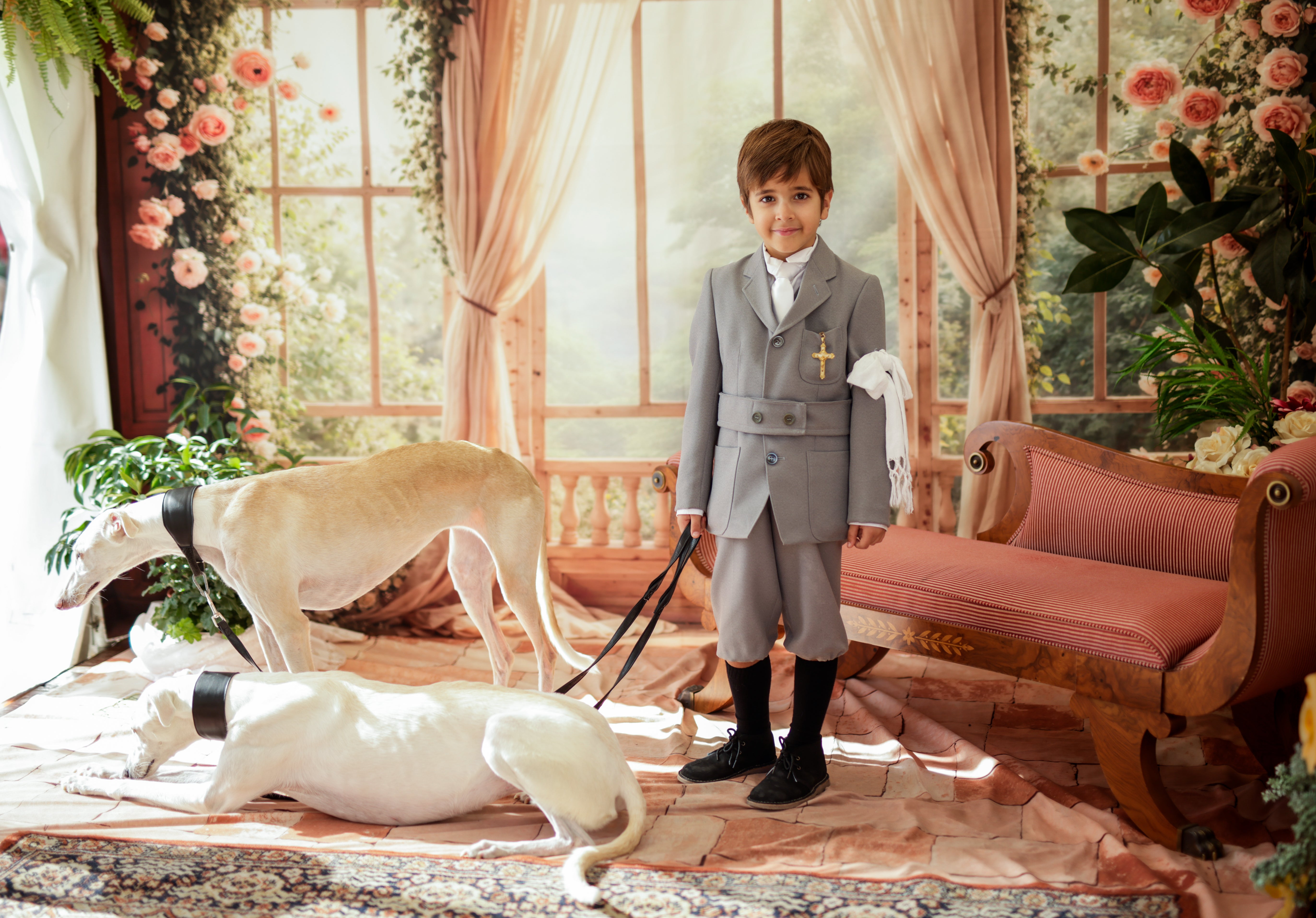 Kate Spring Flowers Window Room Backdrop Designed by Emetselch - Kate Backdrop AU