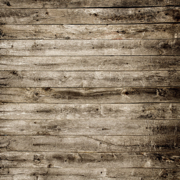 Kate Dark Brown and Grey Barn Wood Newborn Vinyl Backdrop Floor - Kate Backdrop AU