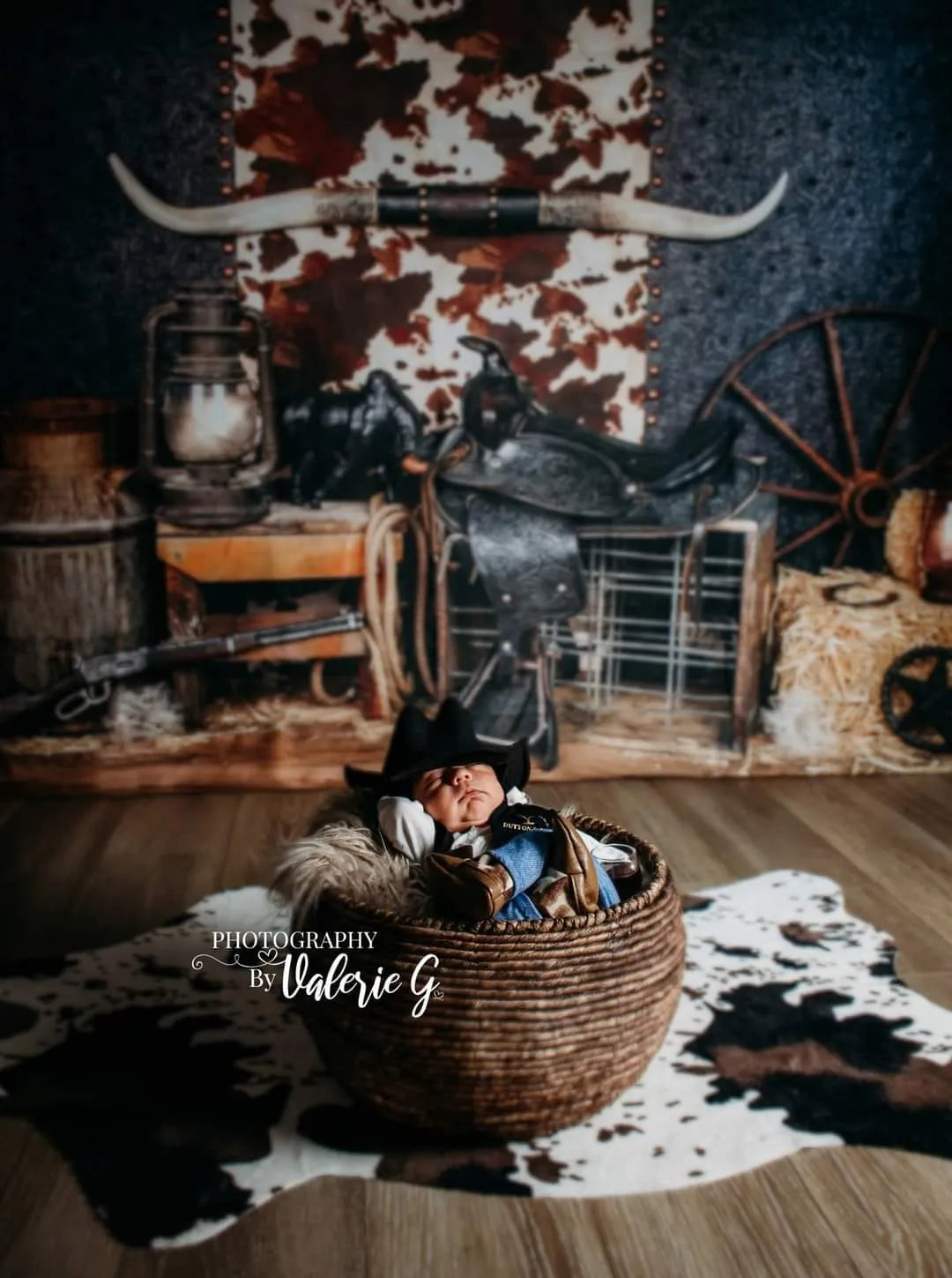 Kate Cowboy Fleece Backdrop Designed by Arica Kirby - Kate Backdrop AU