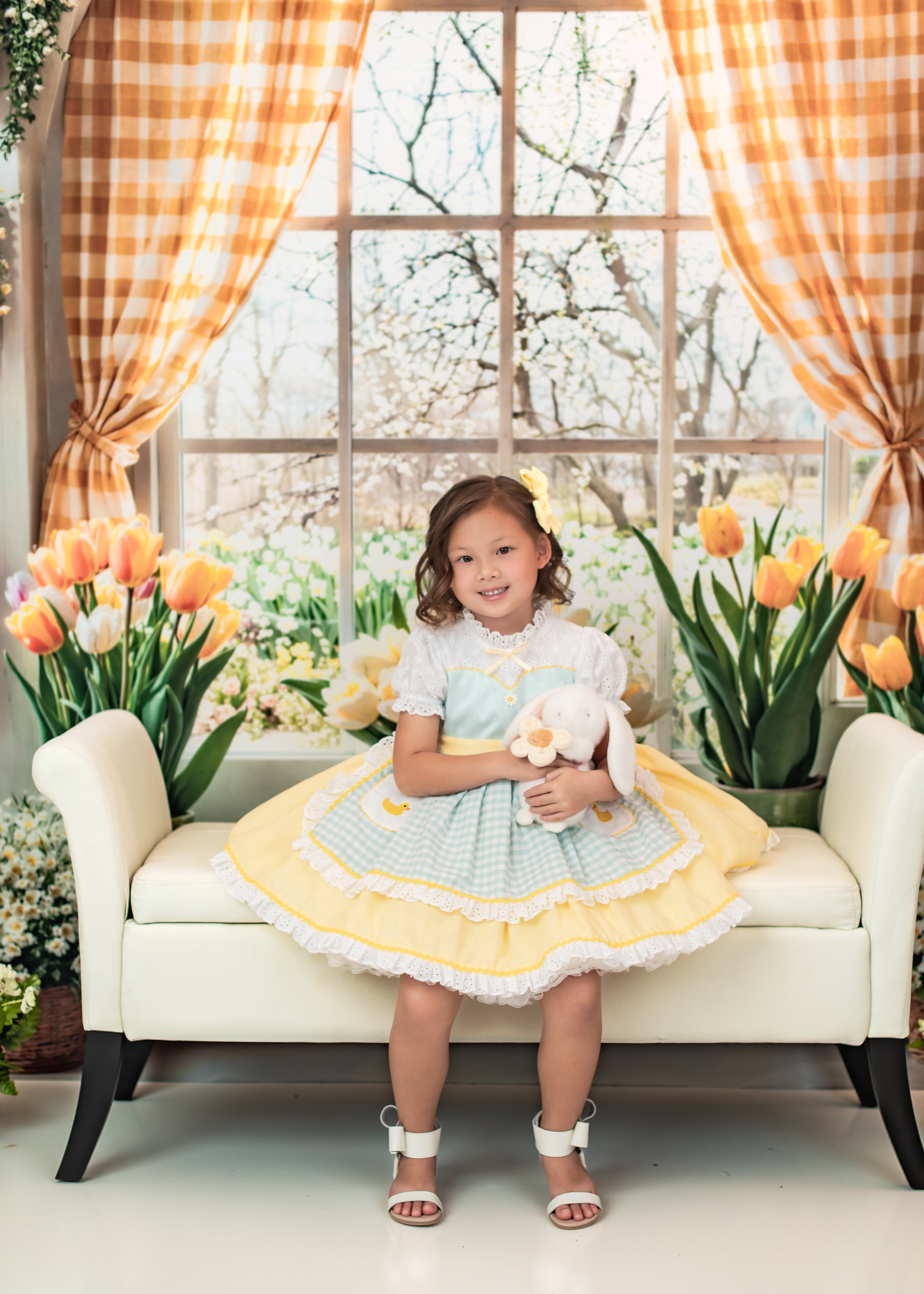 Kate Easter Bunny Window Backdrop Designed by Emetselch - Kate Backdrop AU