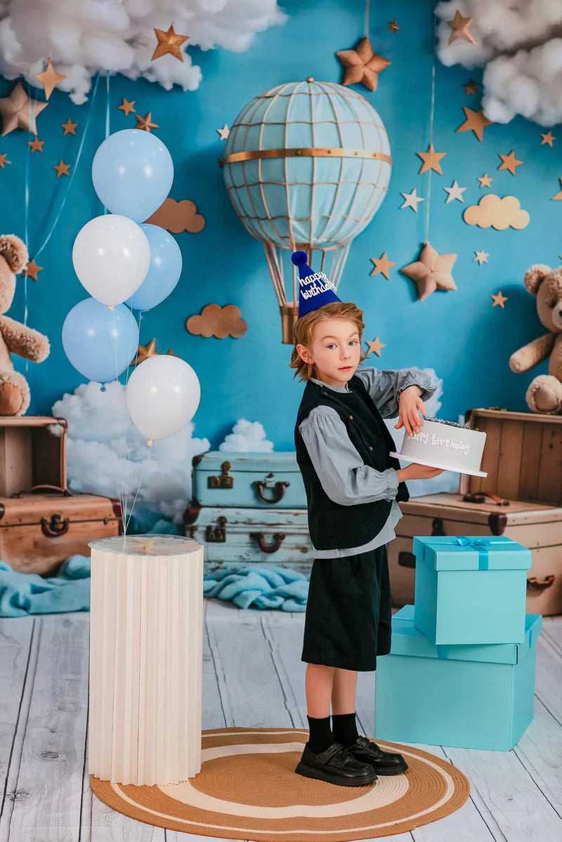 Kate Blue Birthday Photo Kit - Kate Backdrop AU