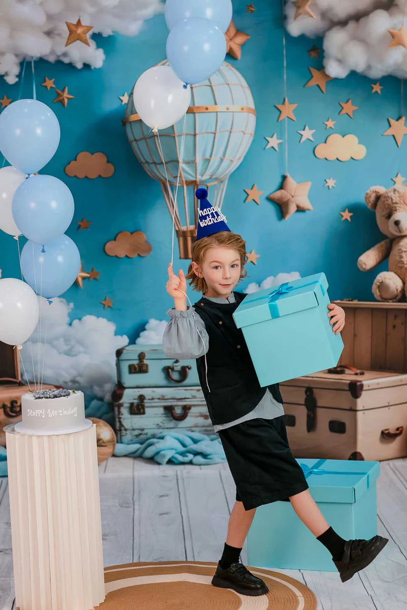 Kate Blue Birthday Photo Kit - Kate Backdrop AU