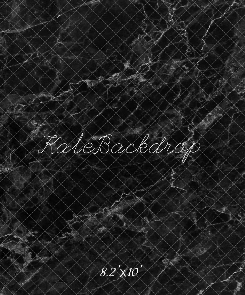 Kate Dark Black Marble Stone Texture Backdrop for Photography - Kate Backdrop AU