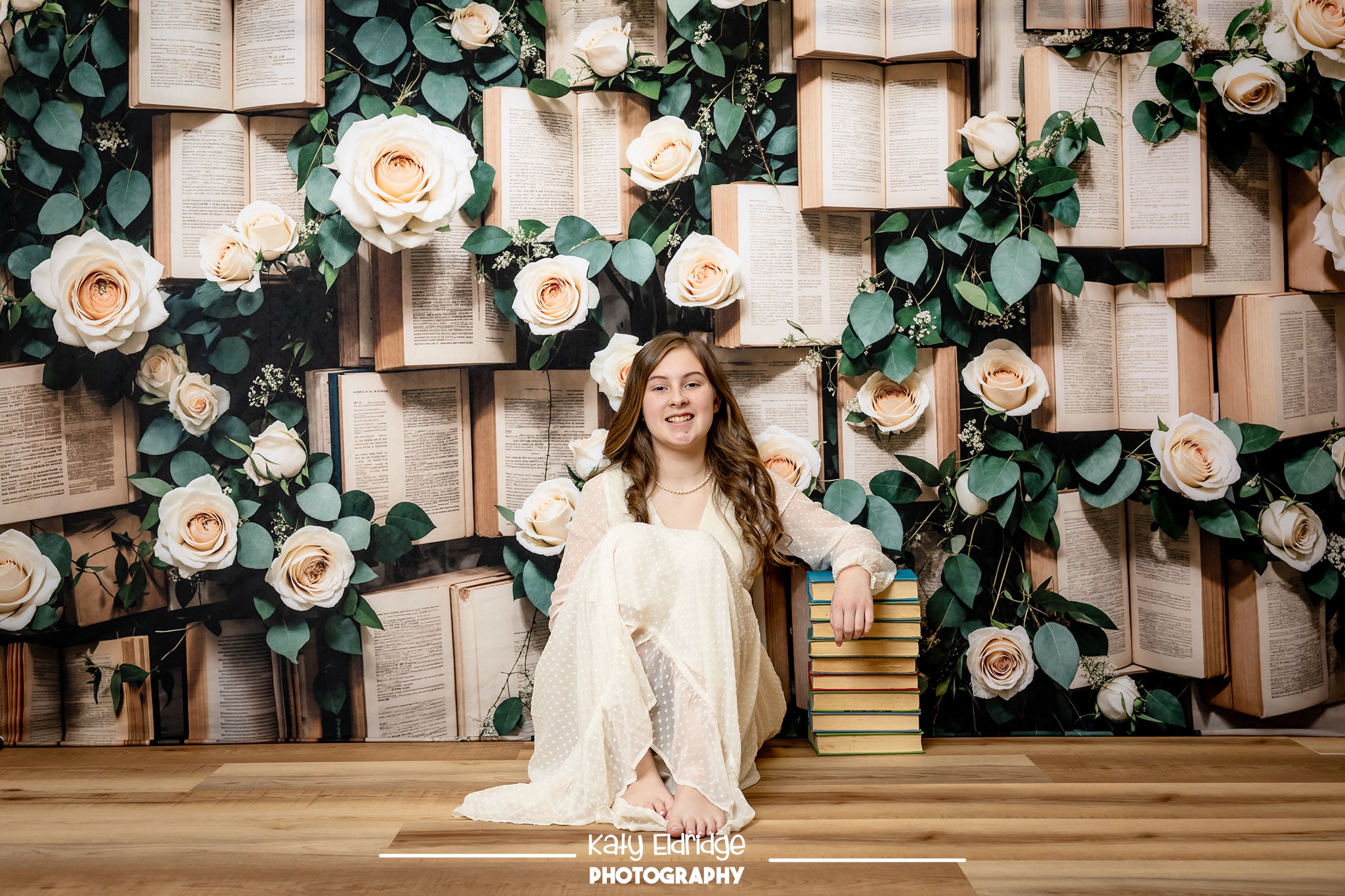 Kate Books Roses Backdrop Designed by Emetselch - Kate Backdrop AU