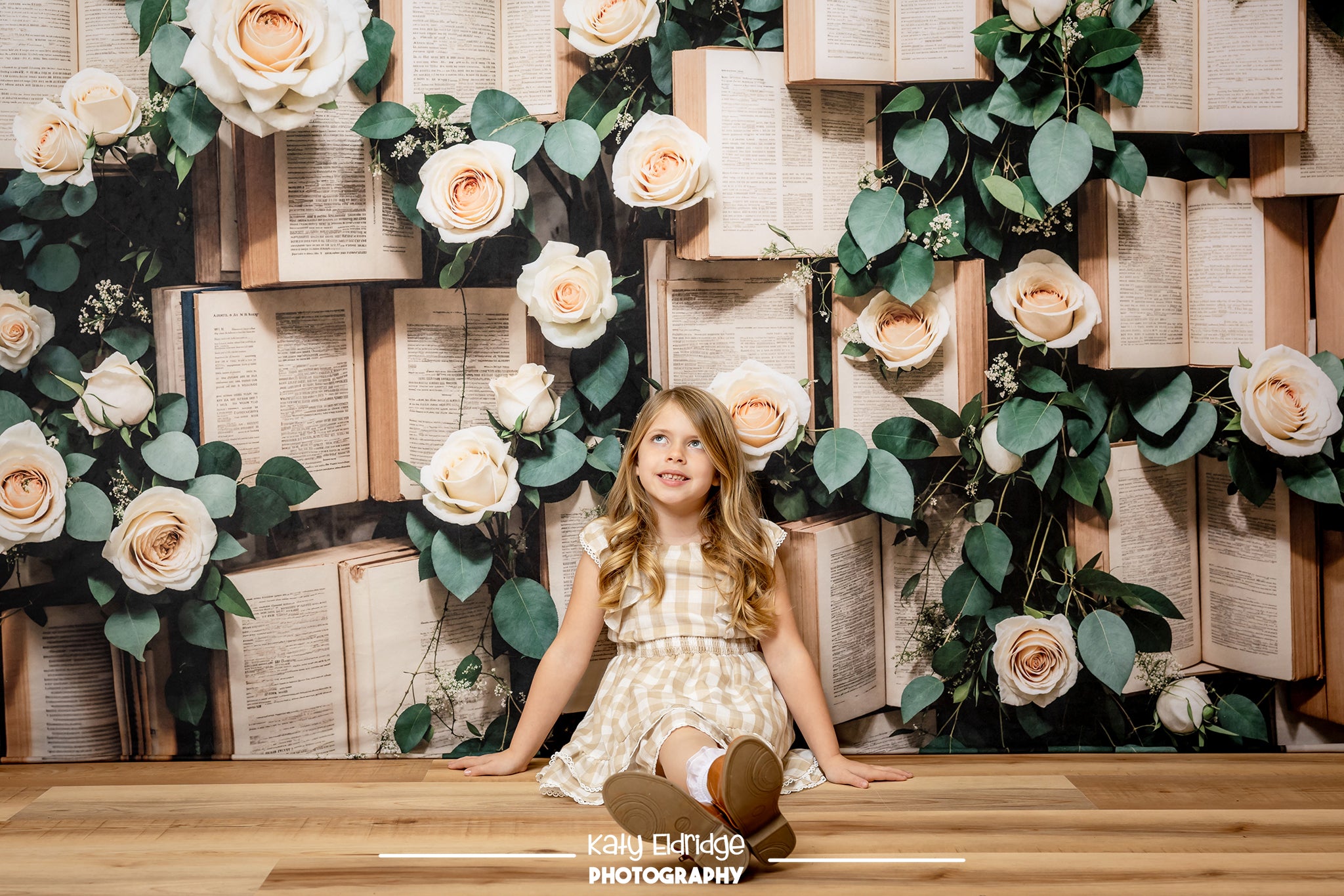 Kate Books Roses Backdrop Designed by Emetselch - Kate Backdrop AU