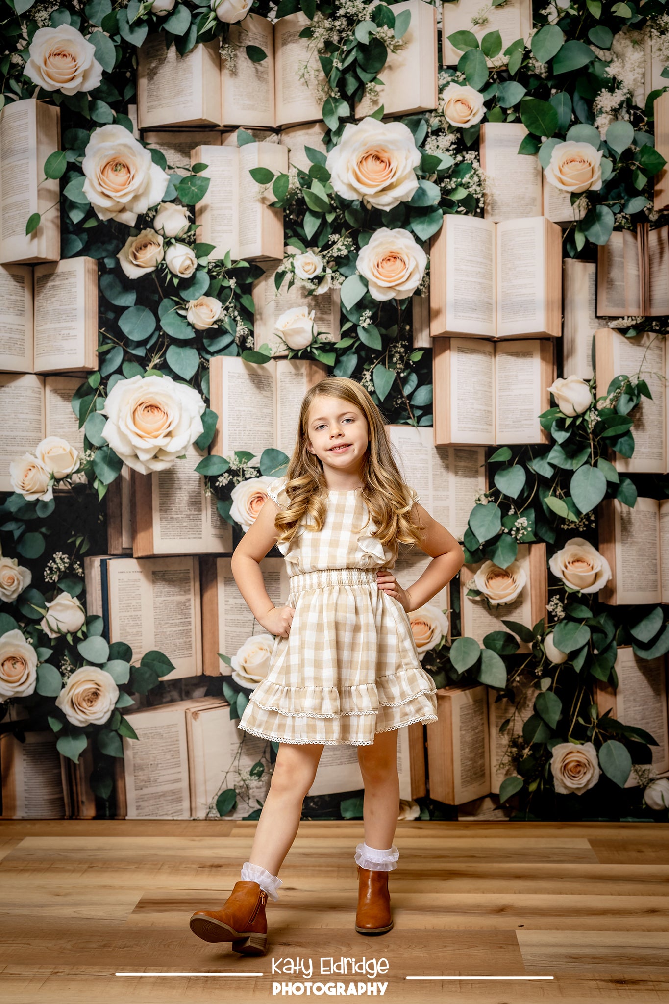 Kate Books Roses Backdrop Designed by Emetselch - Kate Backdrop AU