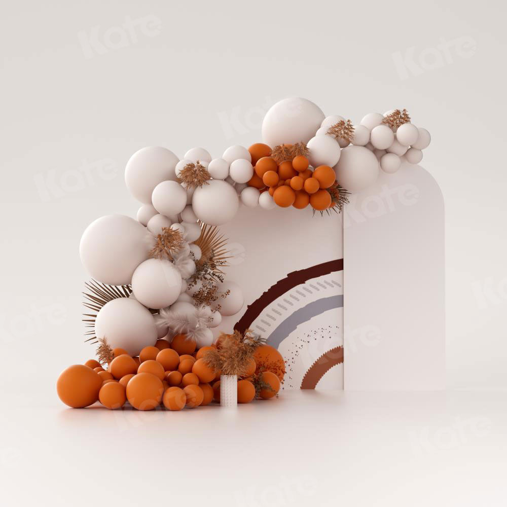 Kate Fall Boho balloon Backdrop Cake Smash Designed by Uta Mueller Photography - Kate Backdrop AU