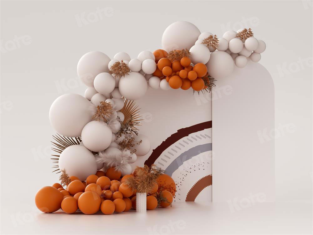 Kate Fall Boho balloon Backdrop Cake Smash Designed by Uta Mueller Photography - Kate Backdrop AU