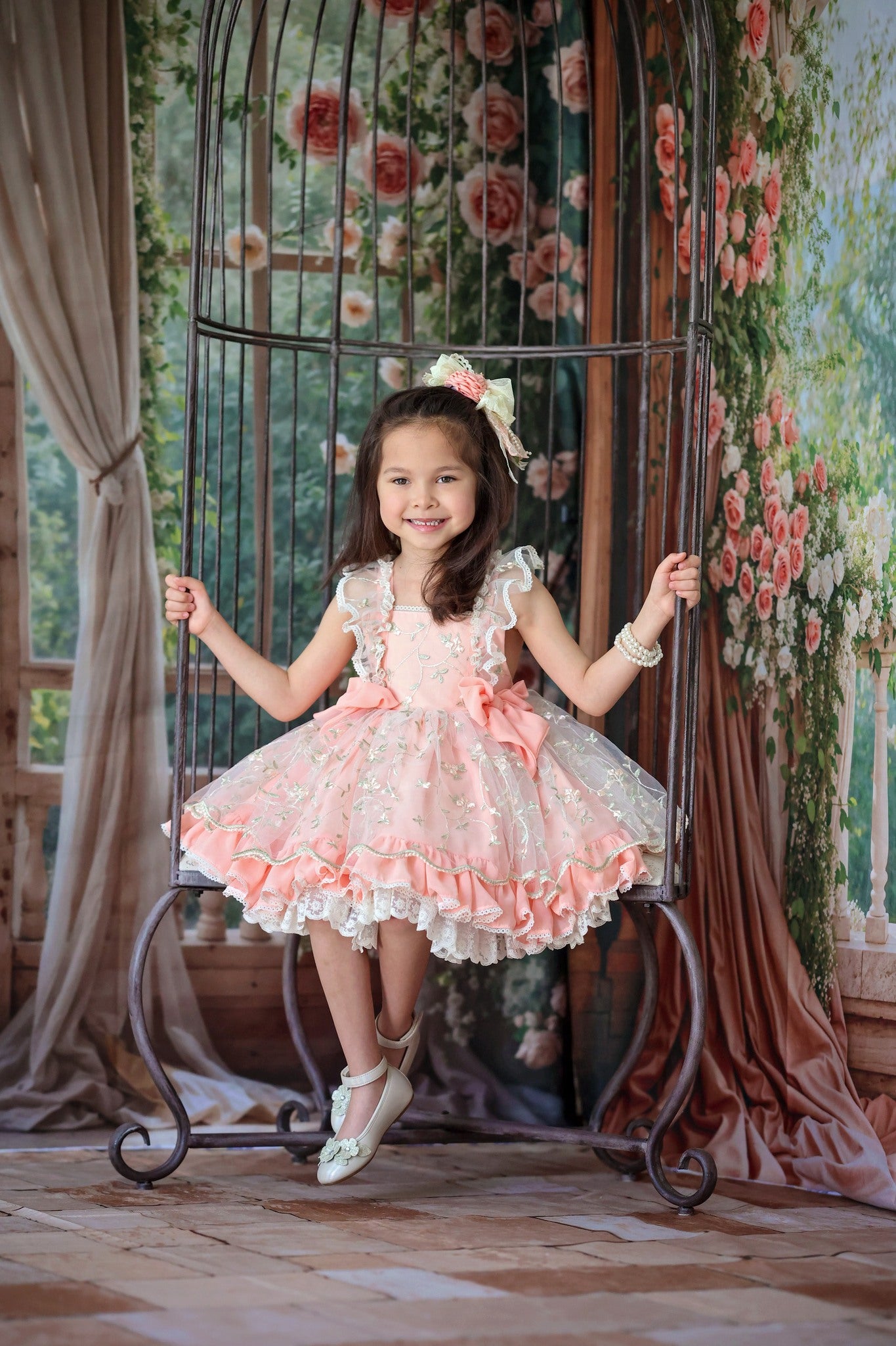 Kate Spring Flowers Curtain Balcony Room Set(8ftx8ft&10ftx8ft&8ftx10ft) - Kate Backdrop AU