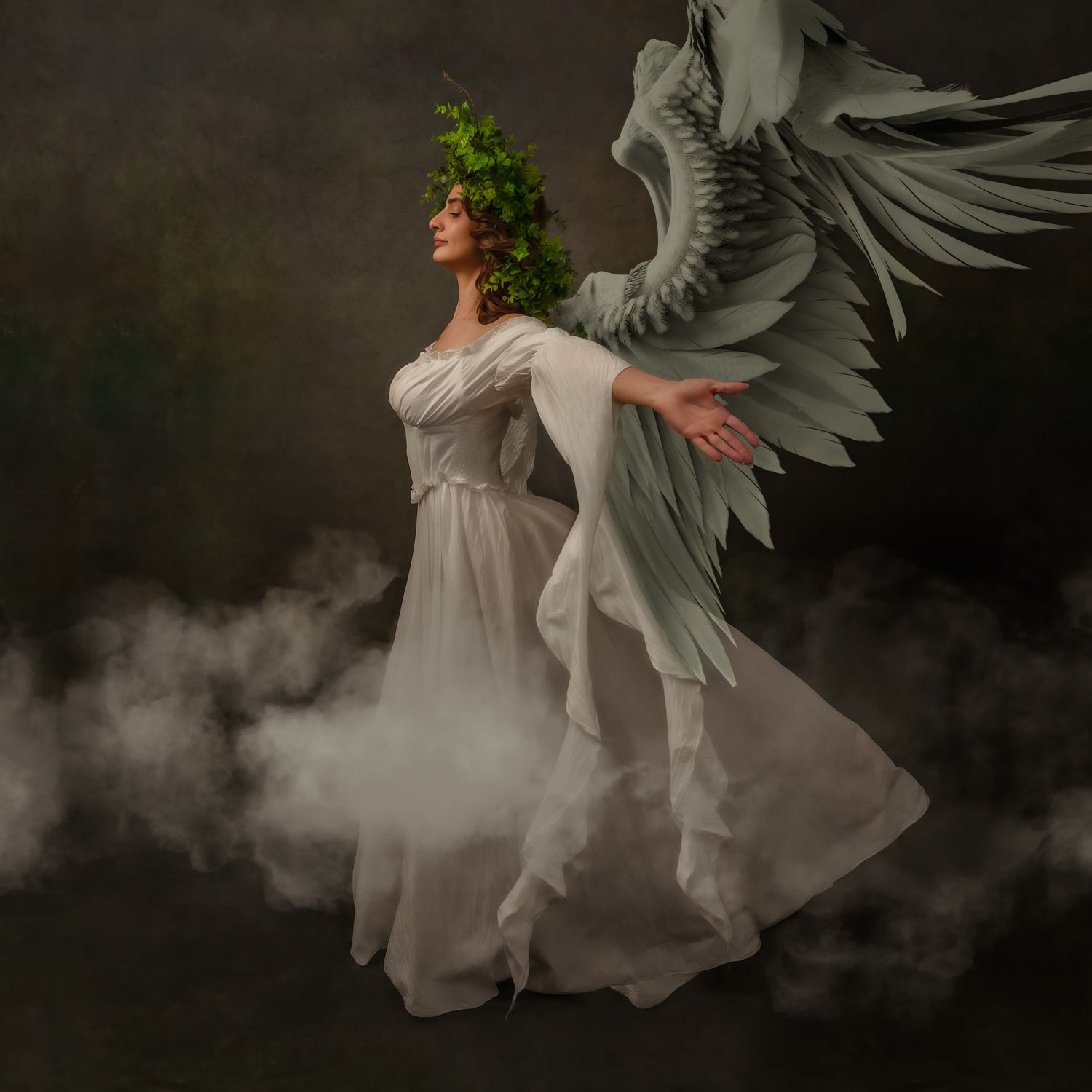 Kate Abstract Little Green Grey Backdrop Designed by Chain Photography - Kate Backdrop AU