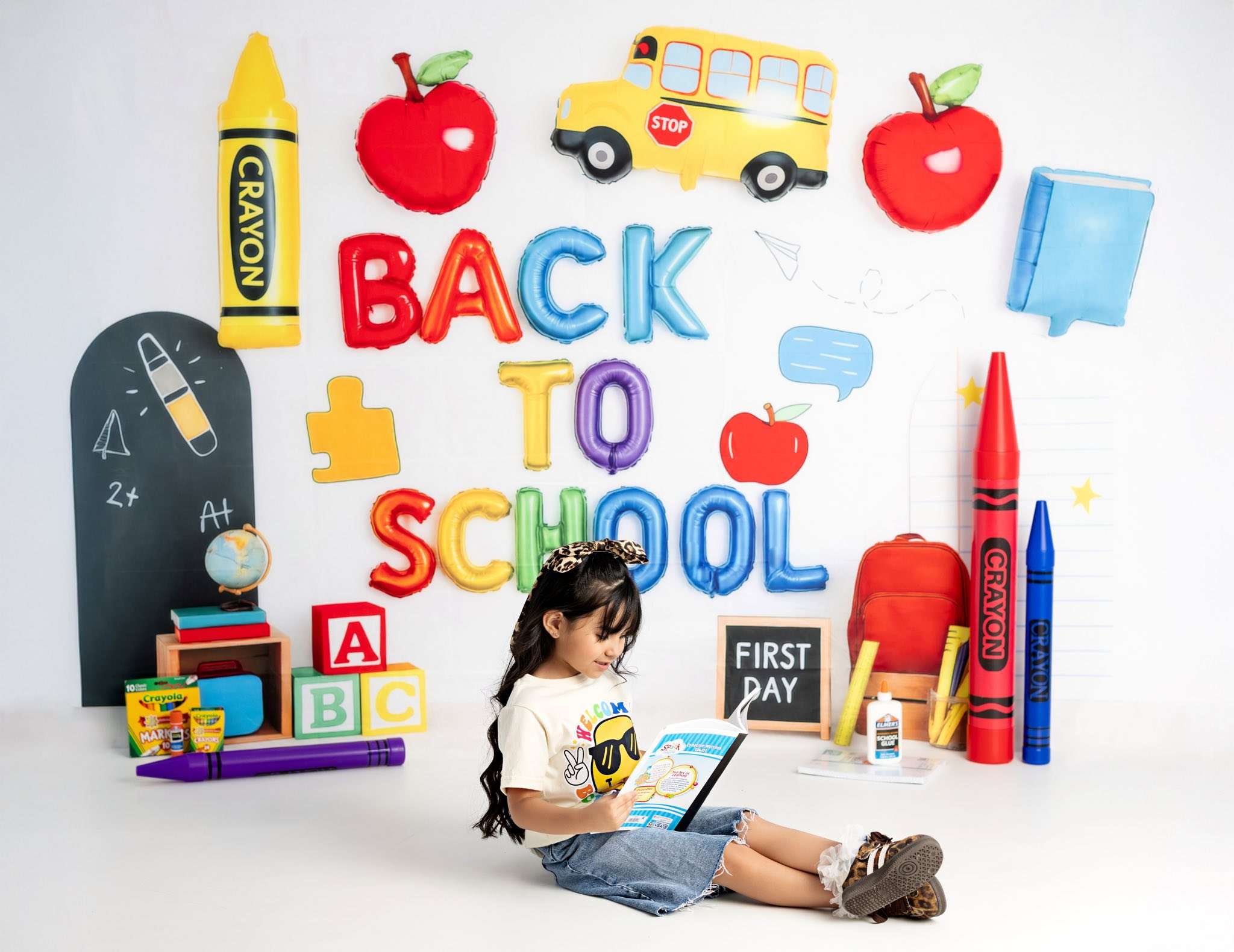 Kate Back To School Backdrop Primary Color Classroom Designed by Patty Roberts - Kate Backdrop AU