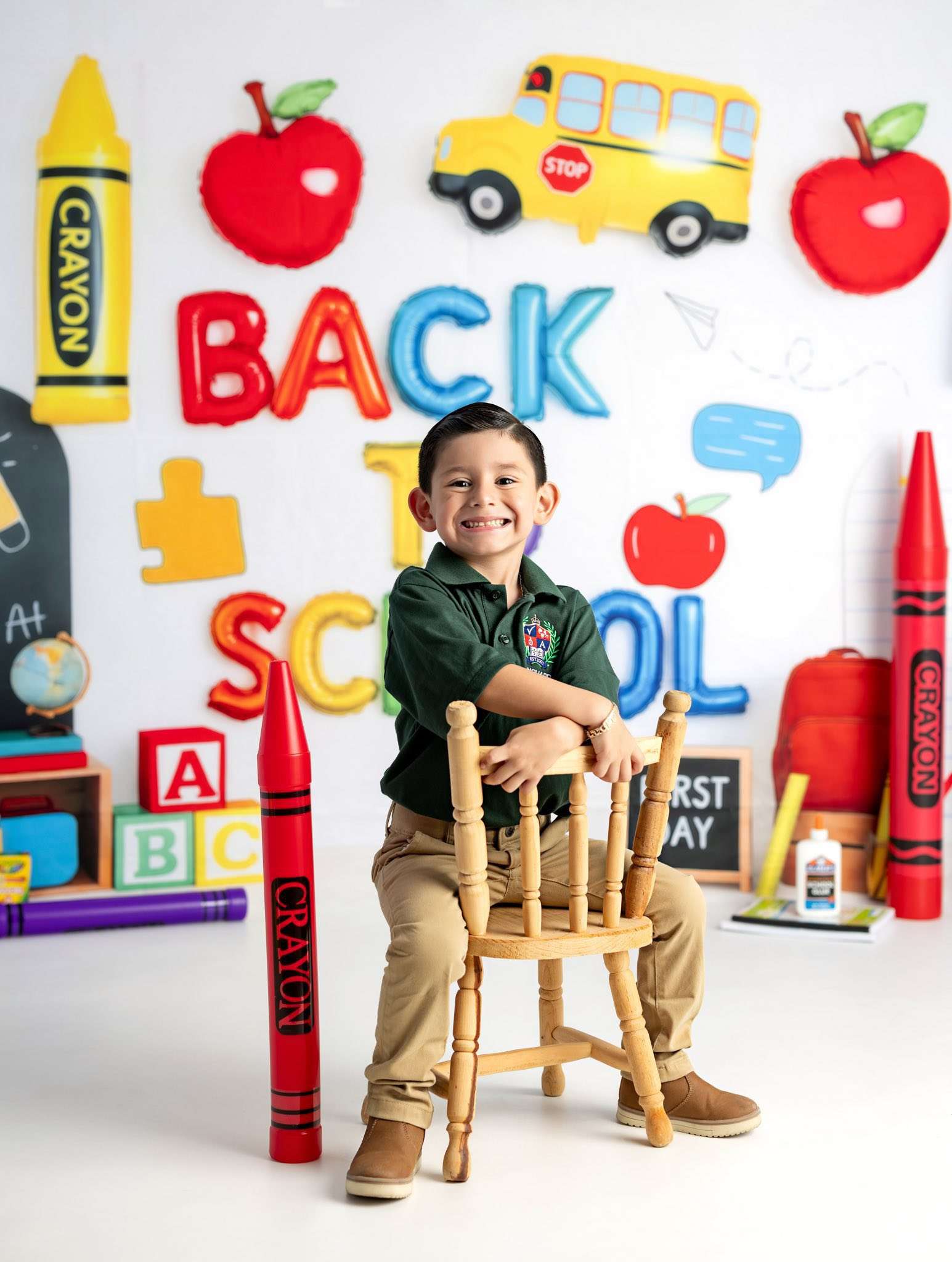 Kate Back To School Backdrop Primary Color Classroom Designed by Patty Roberts - Kate Backdrop AU