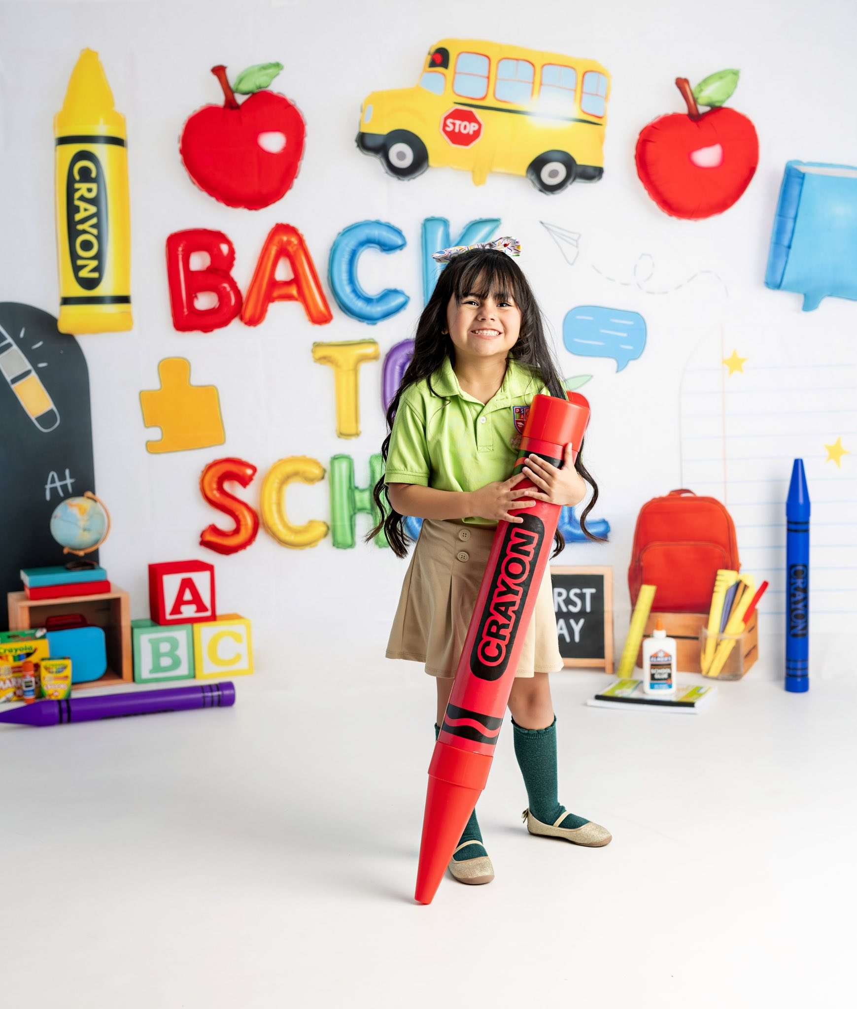 Kate Back To School Backdrop Primary Color Classroom Designed by Patty Roberts - Kate Backdrop AU