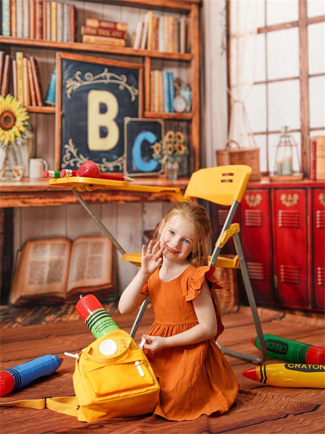 Kate Back to School Room Set(8ftx8ft&10ftx8ft&8ftx10ft) - Kate Backdrop AU