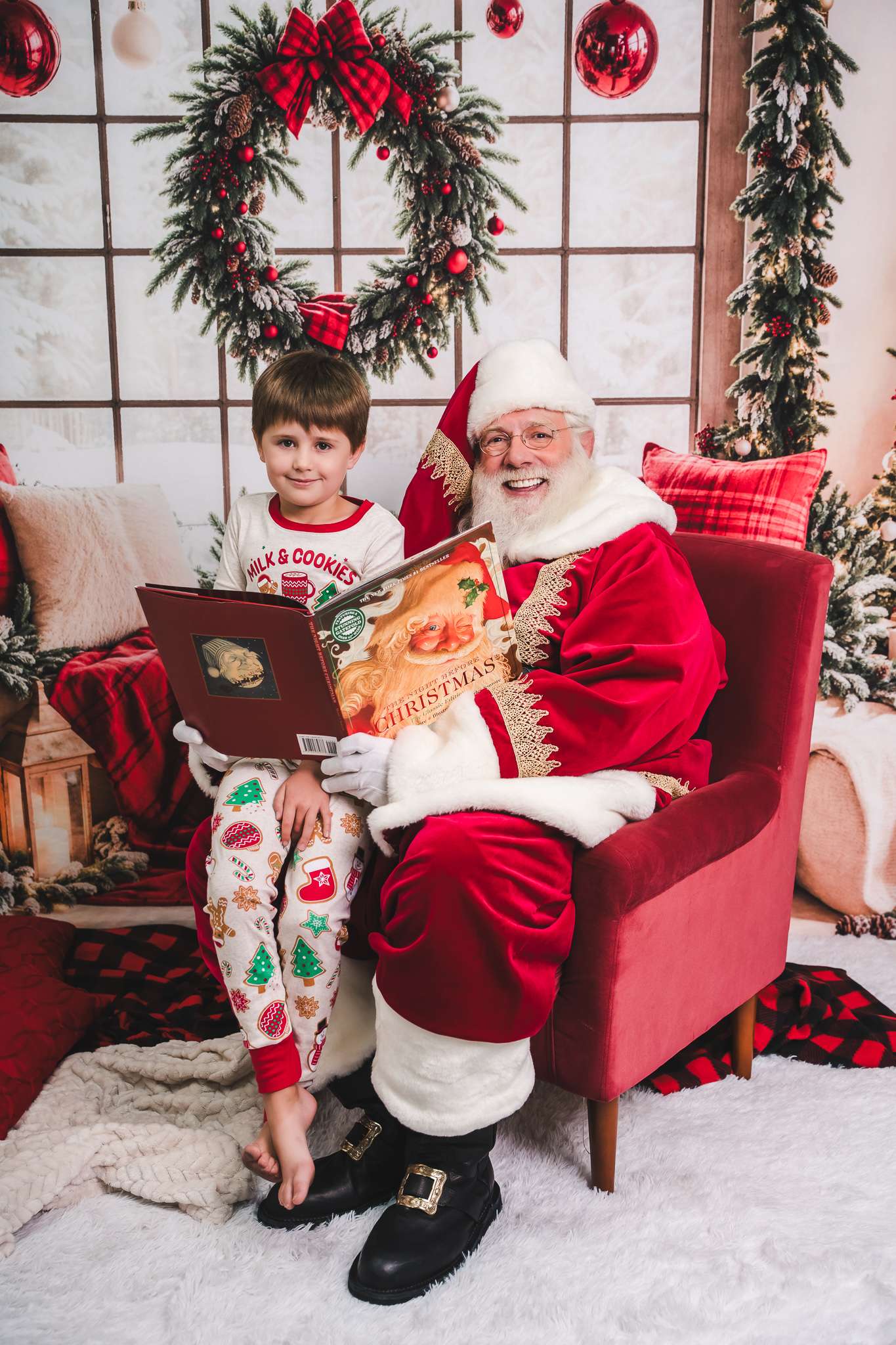 Kate Christmas Tree Decorate Window Backdrop Designed by Emetselch - Kate Backdrop AU