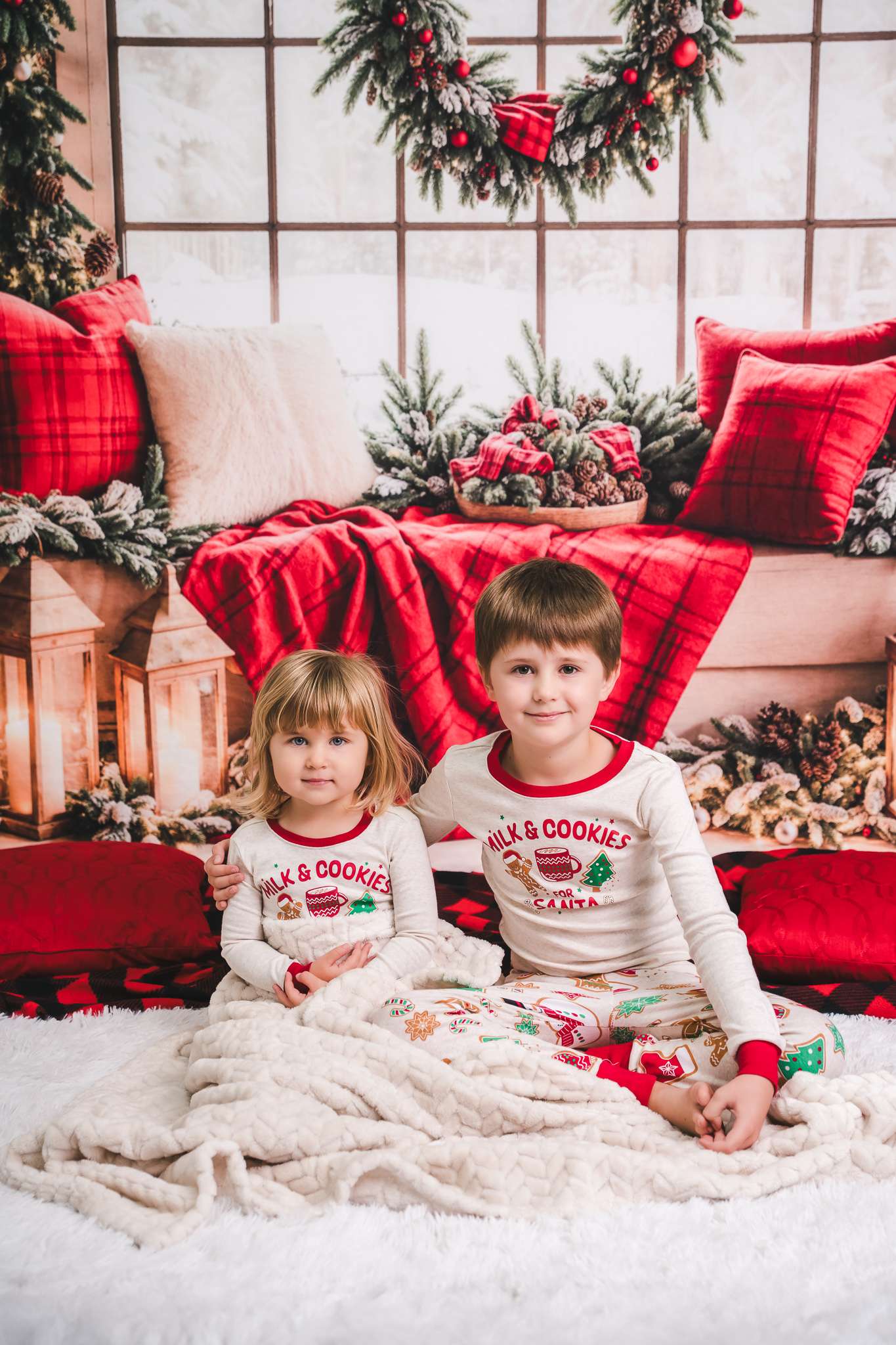 Kate Christmas Tree Decorate Window Backdrop Designed by Emetselch - Kate Backdrop AU