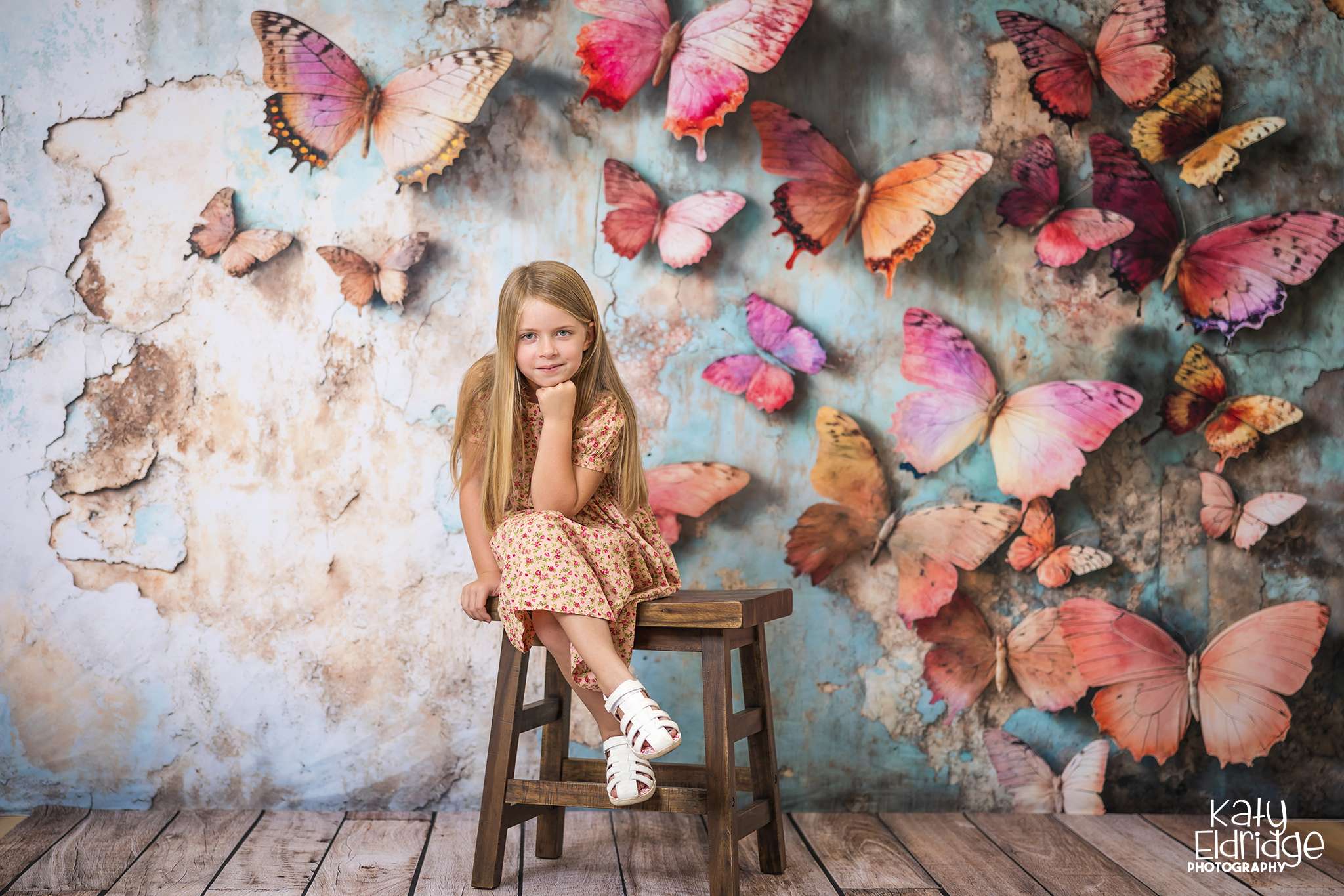 Kate Colorful Butterfly Wall Backdrop Designed by Emetselch - Kate Backdrop AU