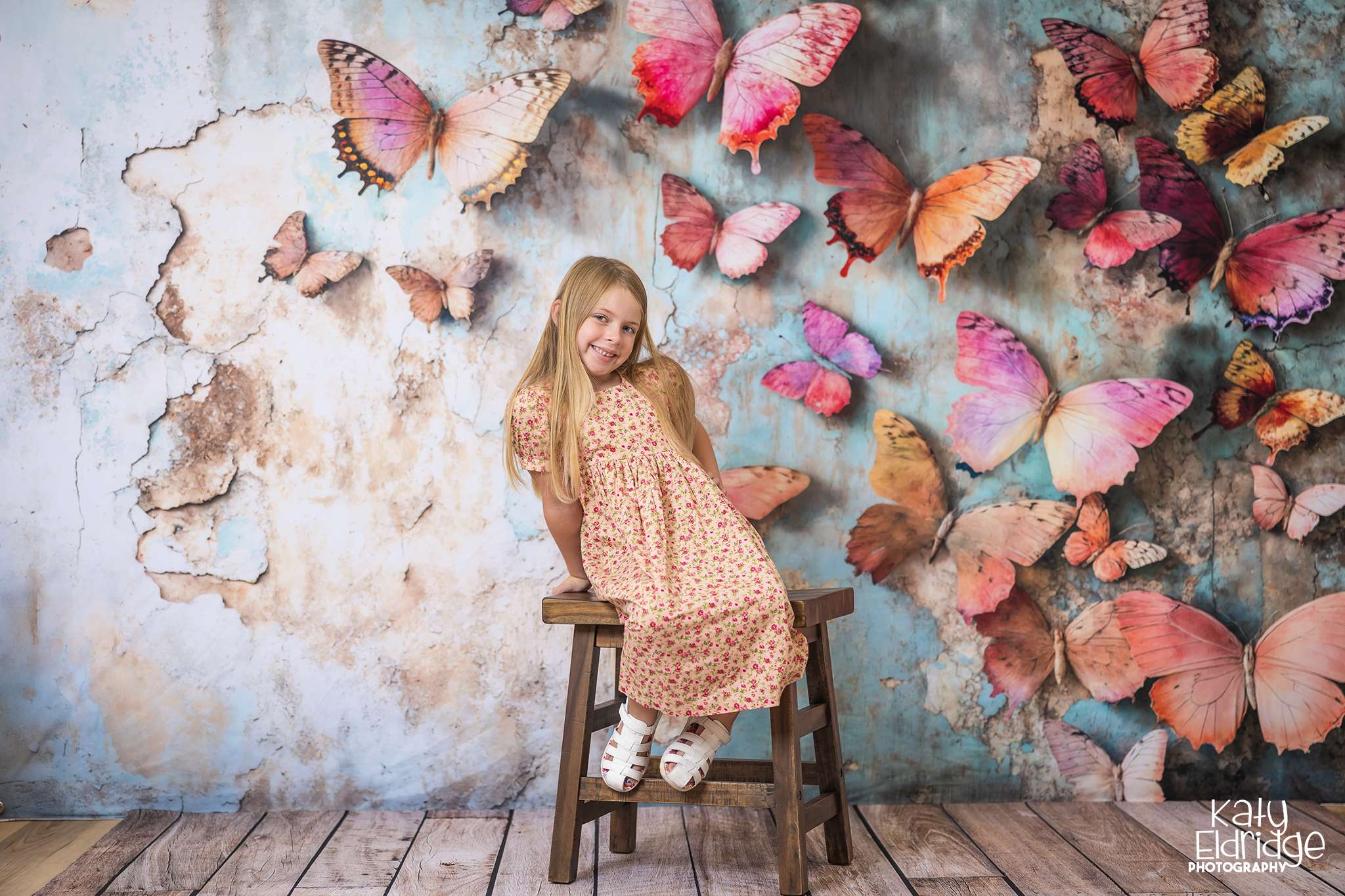 Kate Colorful Butterfly Wall Backdrop Designed by Emetselch - Kate Backdrop AU