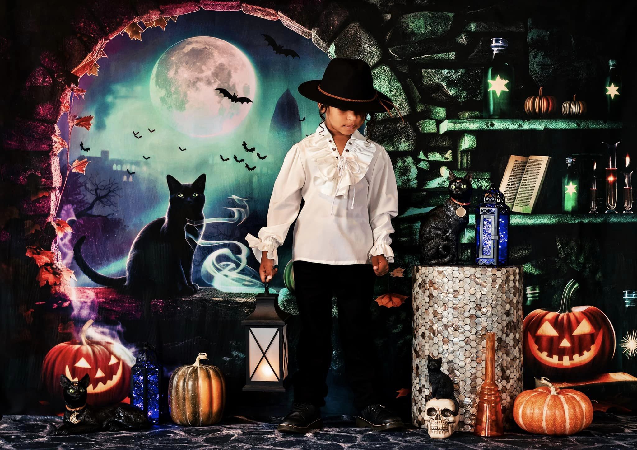 Kate Halloween Witch Room Backdrop for Photography