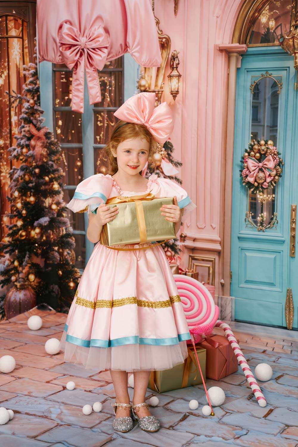 Kate Pink Christmas Gift Shop Backdrop Designed by Emetselch - Kate Backdrop AU