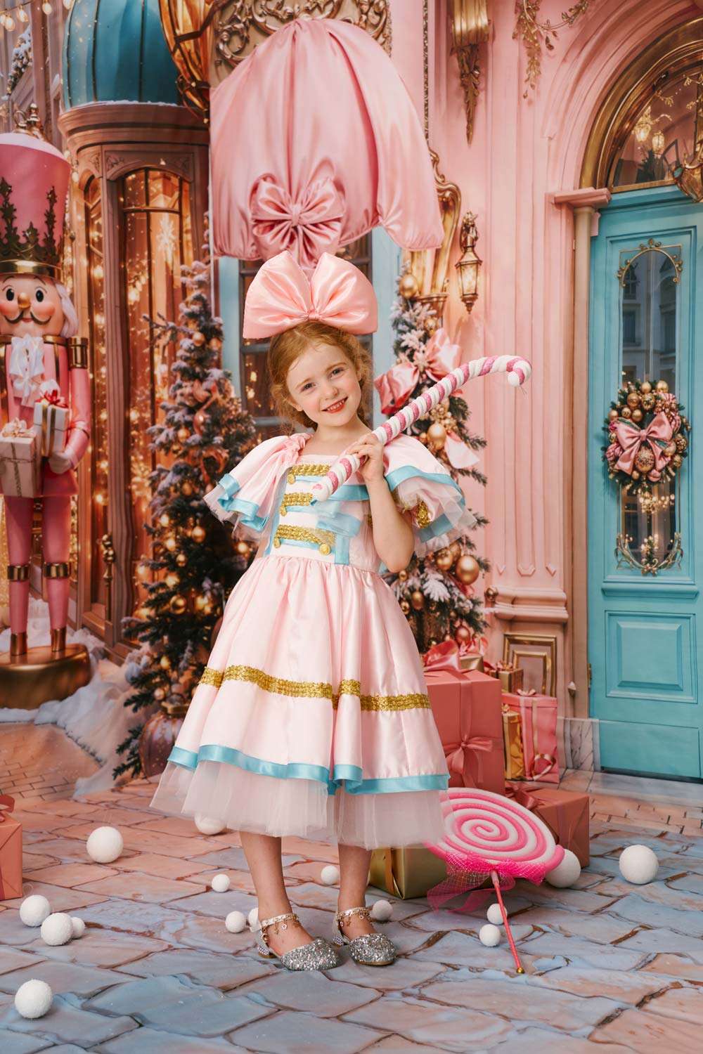 Kate Pink Christmas Gift Shop Backdrop Designed by Emetselch - Kate Backdrop AU