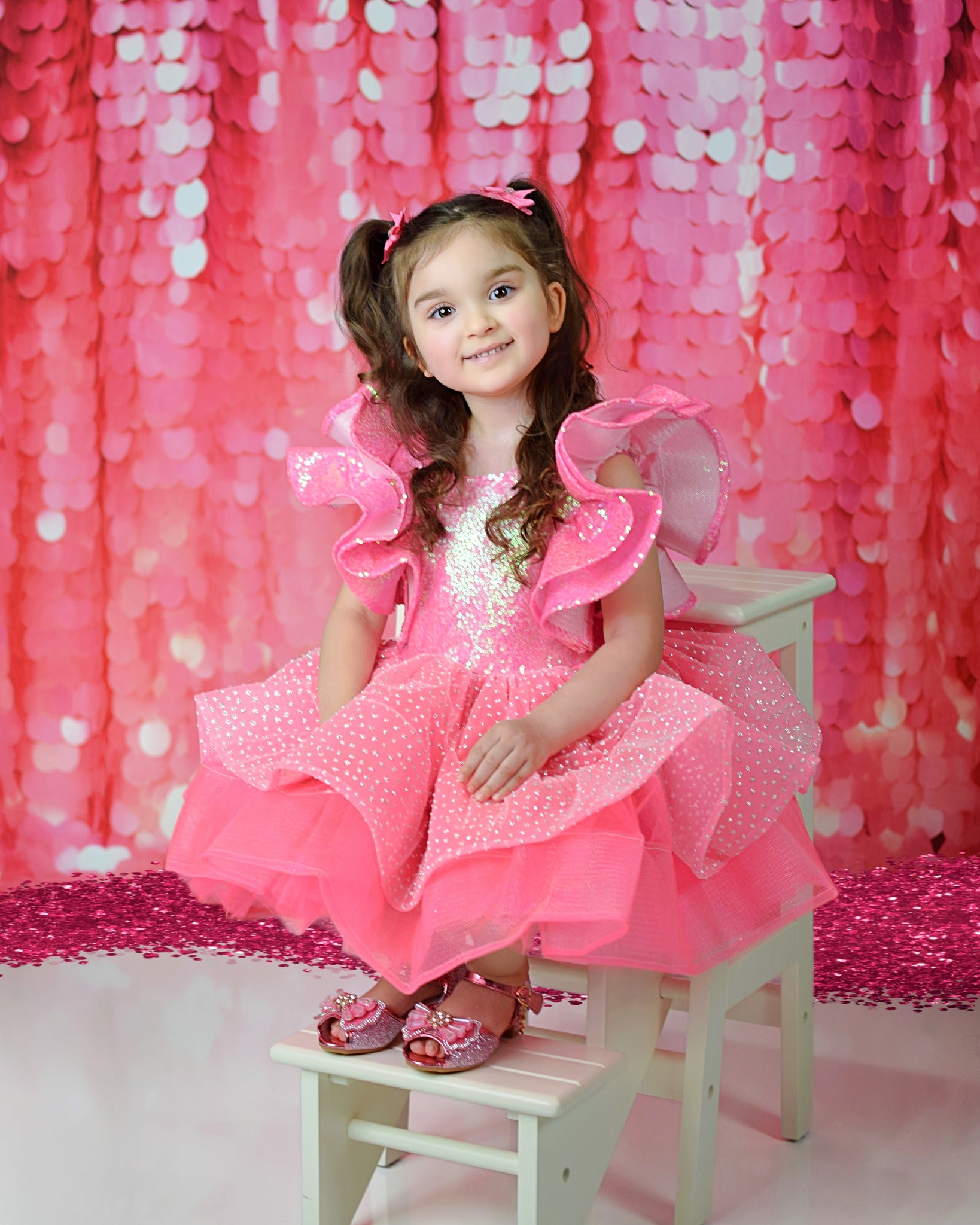 Kate Pink Sequin Pattern Backdrop for Photography