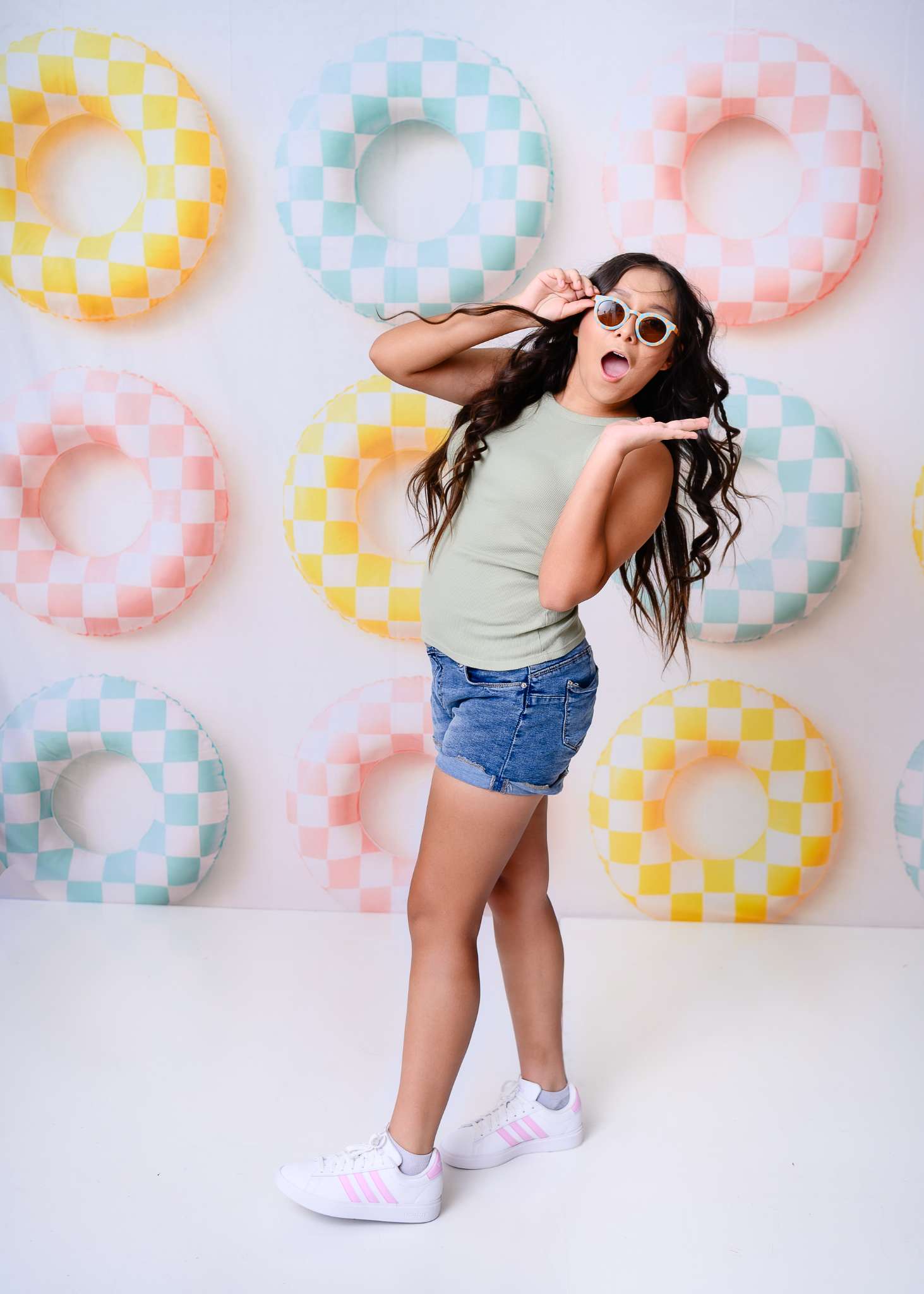 Kate Plaid Swim Summer Backdrop Designed by Ashley Paul