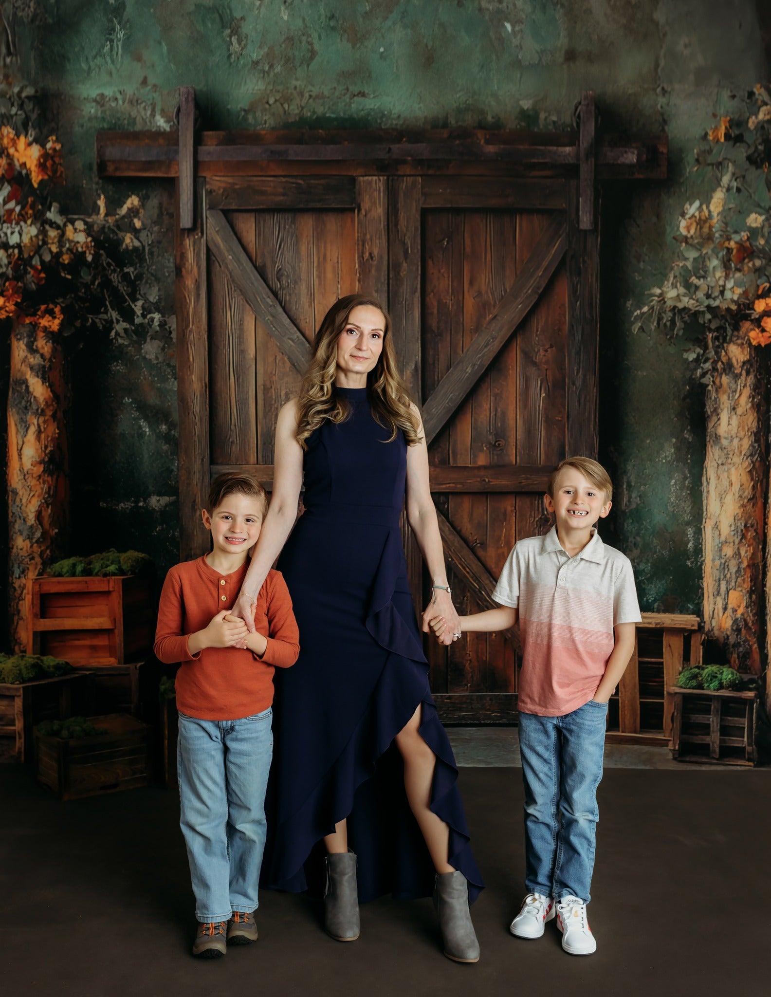 Kate Rustic Wood Barn Doors Backdrop Designed by Mini MakeBelieve - Kate Backdrop AU