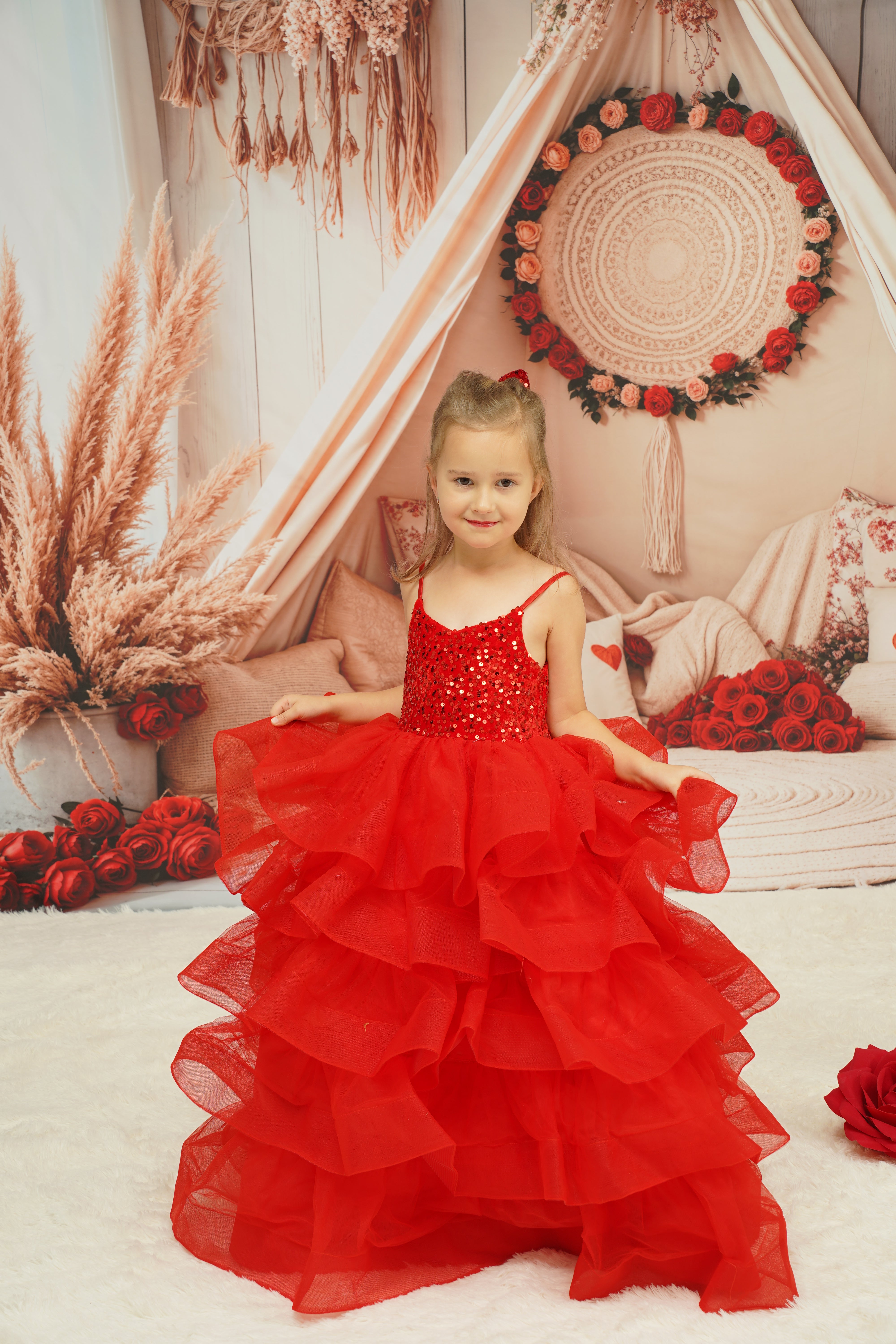 Kate Boho Romantic Floral Tent Backdrop Designed by Emetselch - Kate Backdrop AU