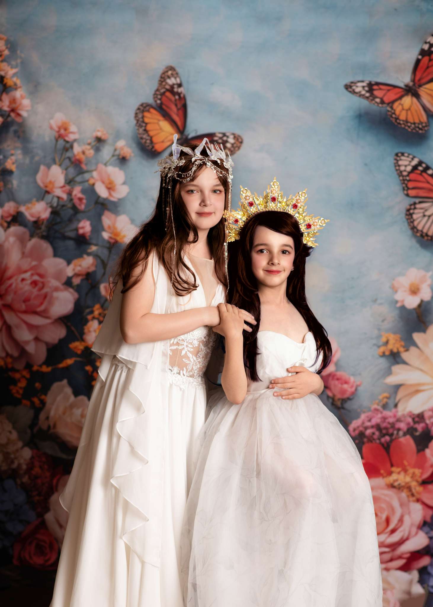 Kate Spring Floral Butterfly Backdrop Designed by Emetselch - Kate Backdrop AU