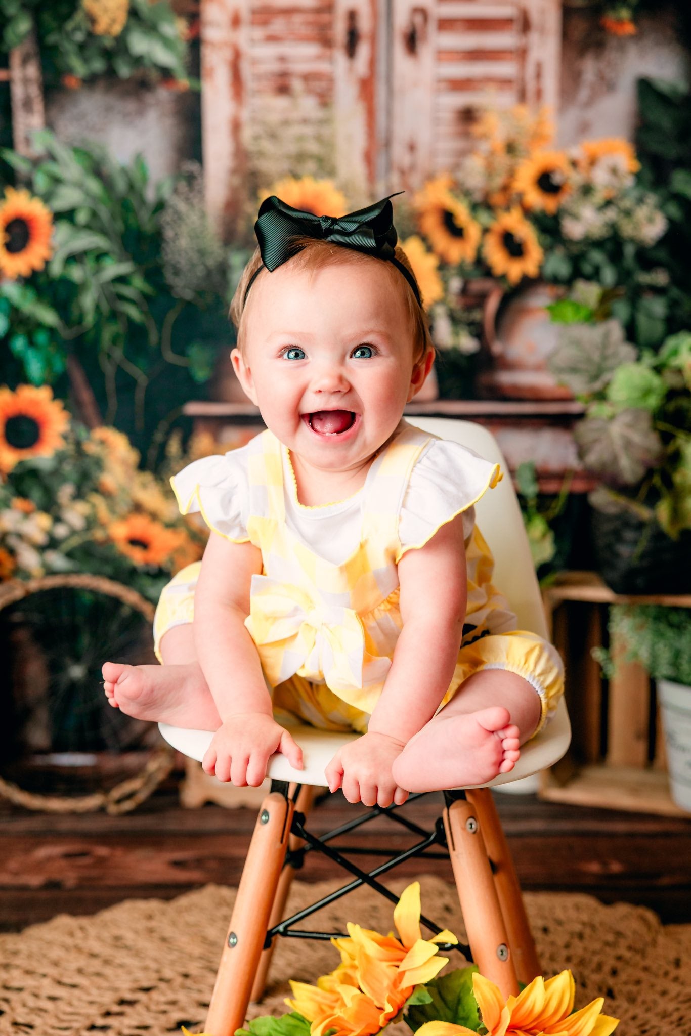 Kate Spring Sunflowers Old Furniture Room Backdrop Designed by Emetselch - Kate Backdrop AU