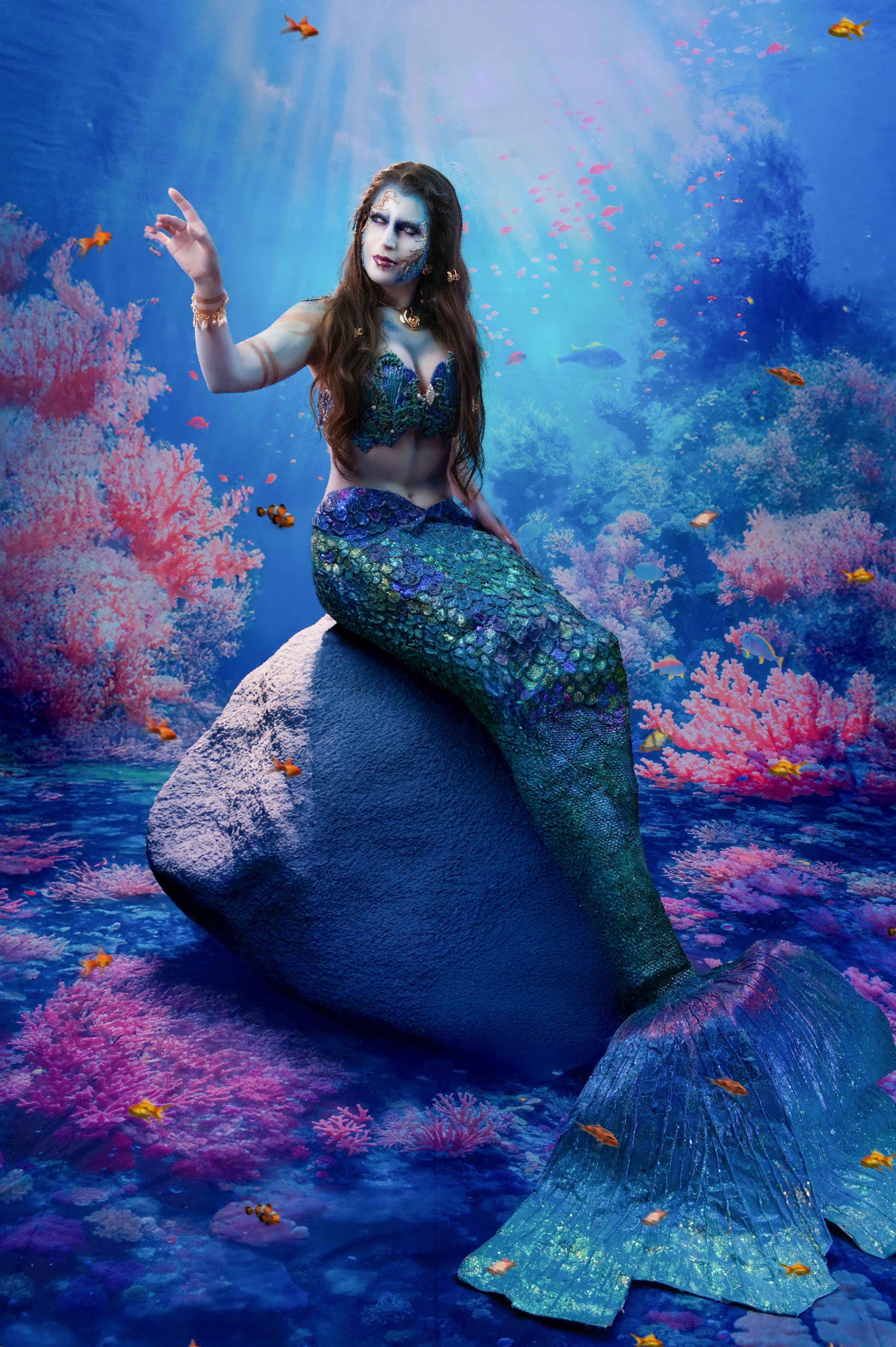 Kate Underwater World Coral Backdrop Designed by Emetselch