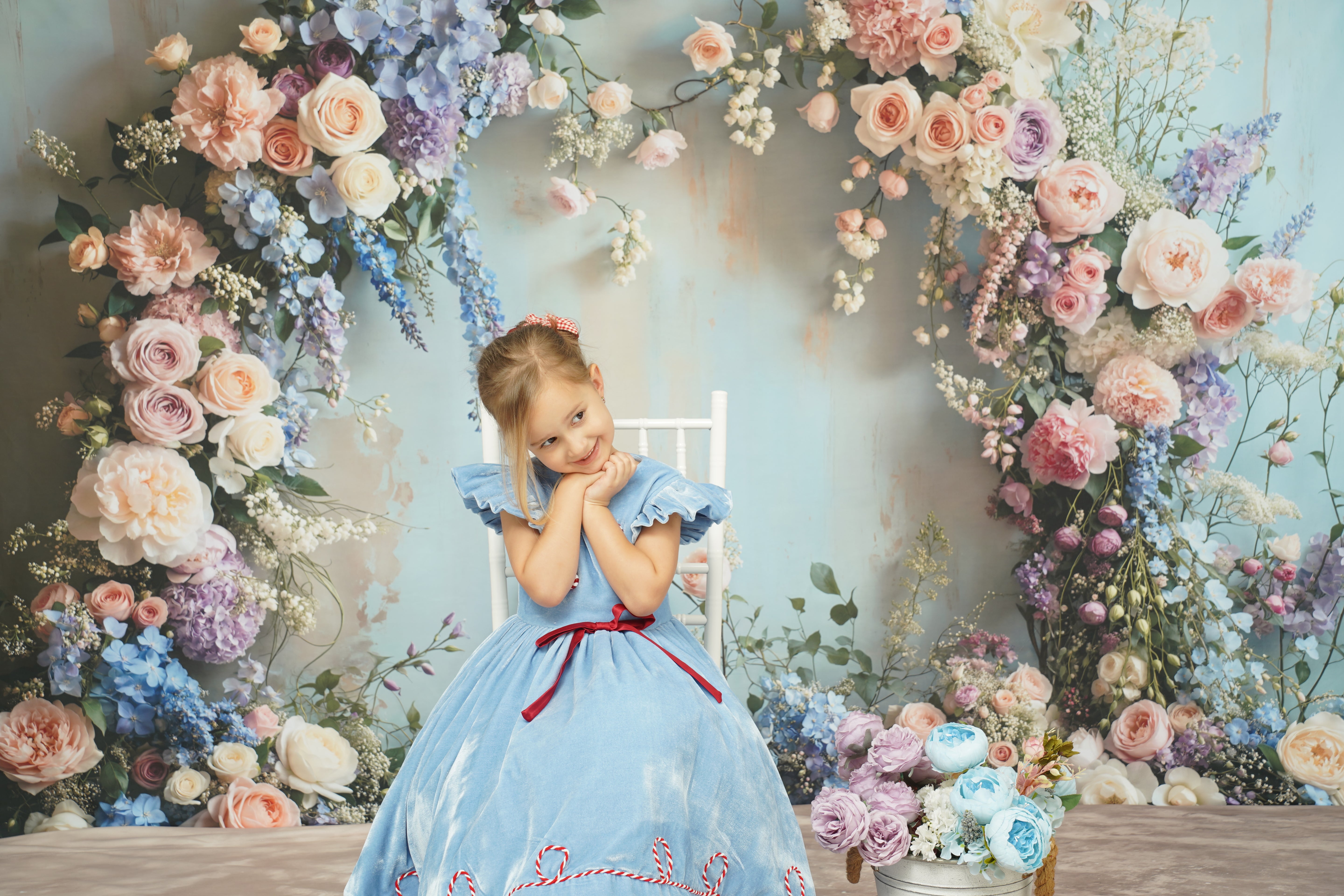 Kate Spring Floral Arch Pastel Backdrop Designed by Emetselch - Kate Backdrop AU