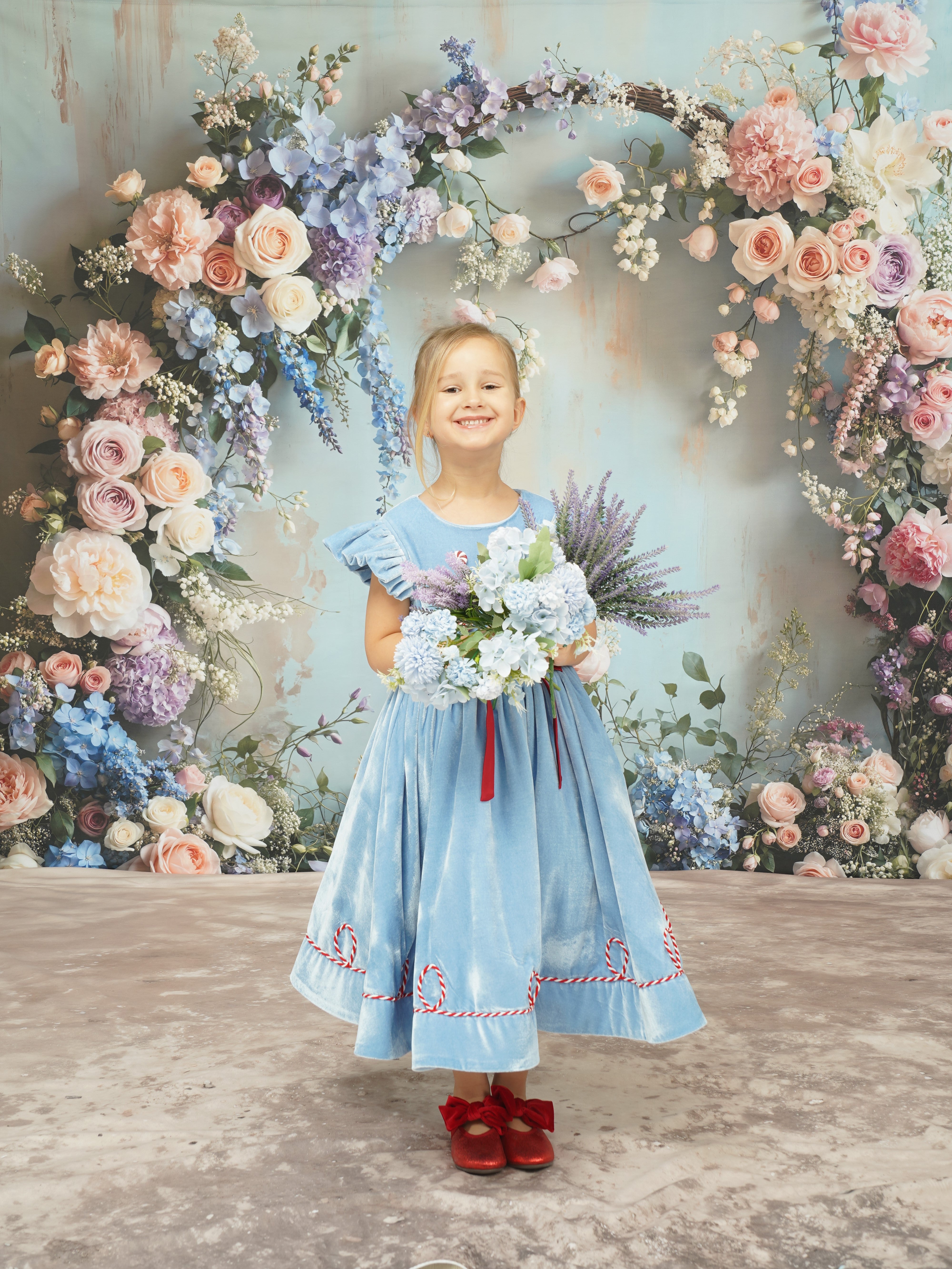 Kate Spring Floral Arch Pastel Backdrop Designed by Emetselch - Kate Backdrop AU