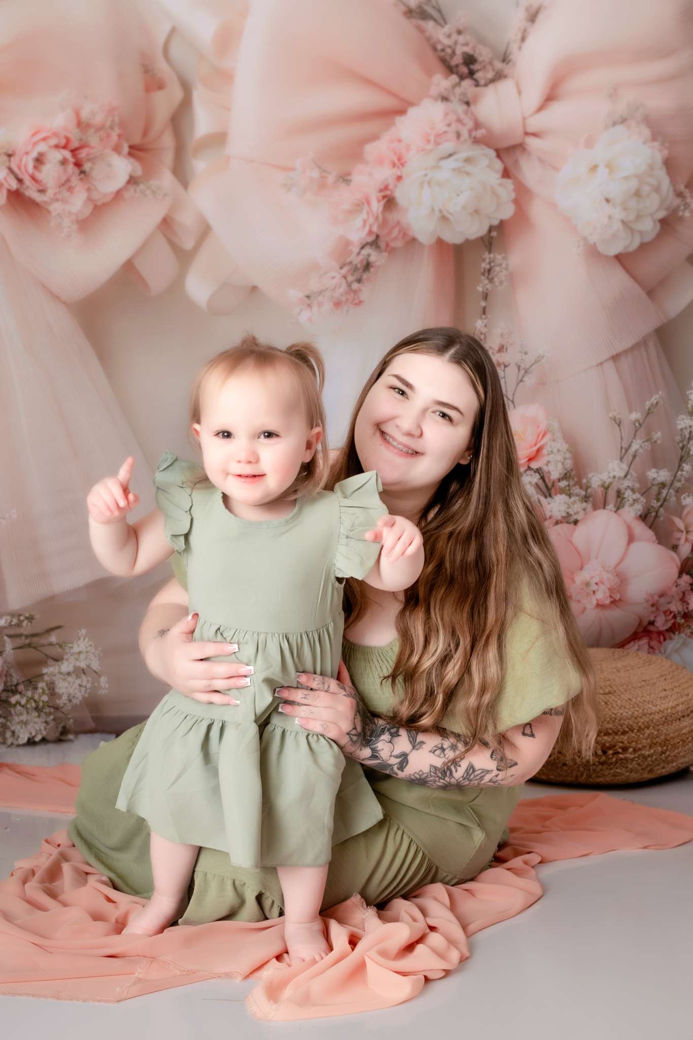 Kate Wedding Peach Bow Backdrop Designed by Emetselch - Kate Backdrop AU