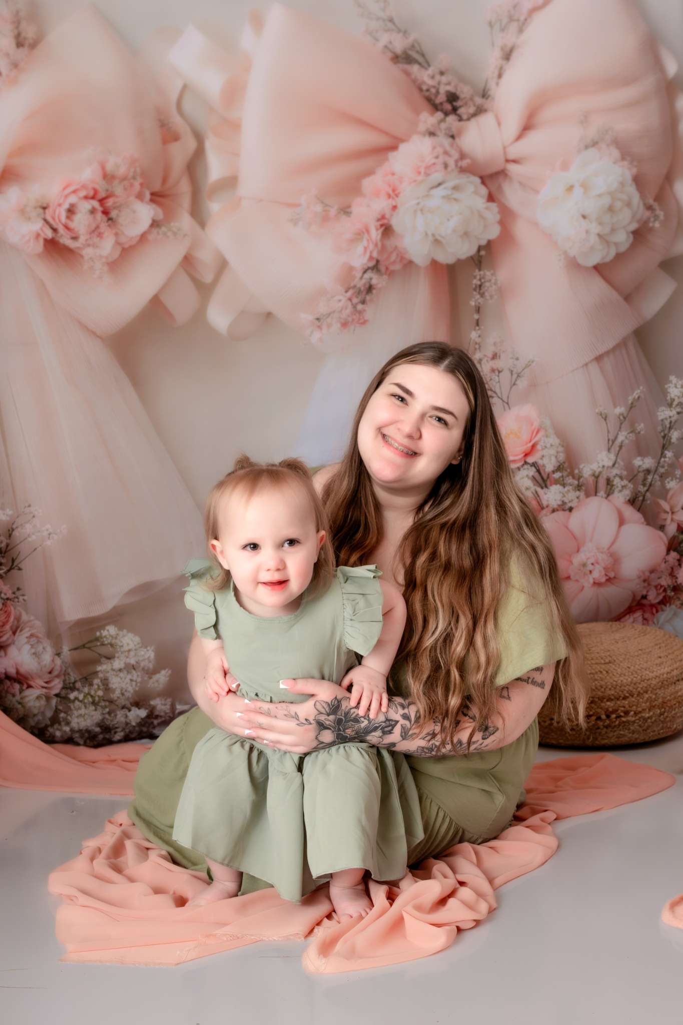 Kate Wedding Peach Bow Backdrop Designed by Emetselch - Kate Backdrop AU