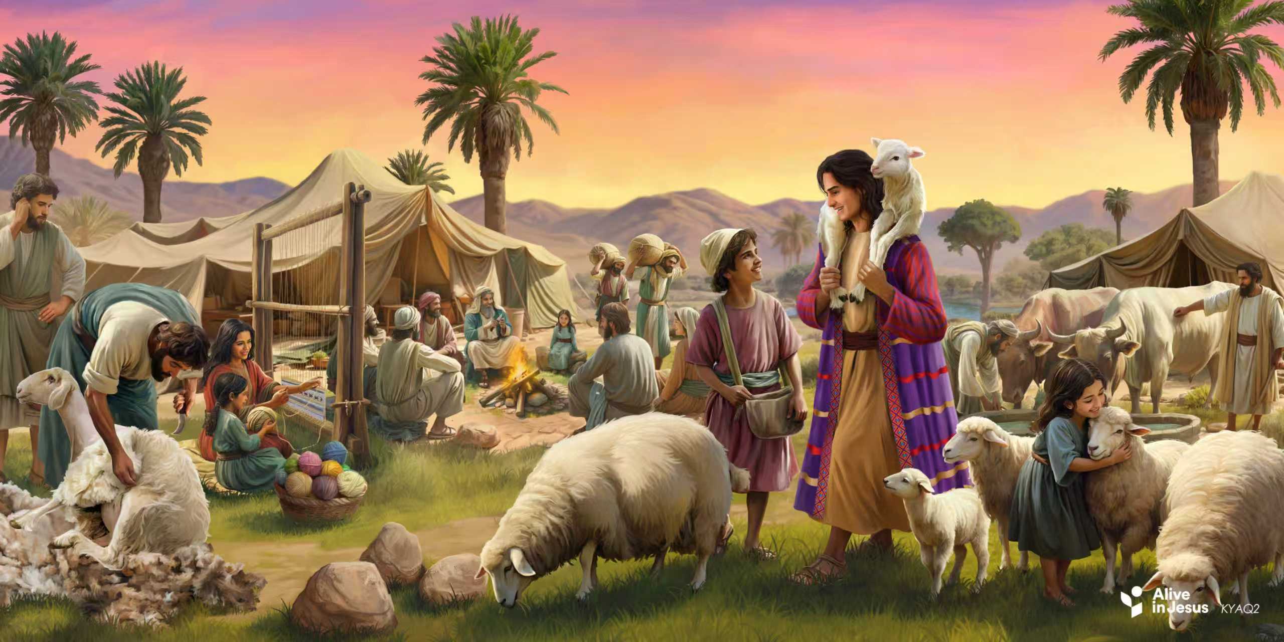 Alive in Jesus Custom Mural/Banner(Fabric Backdrop) (default: no border, no pocket)