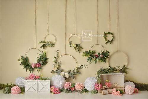 Kate Boho Spring/mother's Day Floral Hoops Backdrop Designed By Mandy Ringe Photography - Kate Backdrop AU