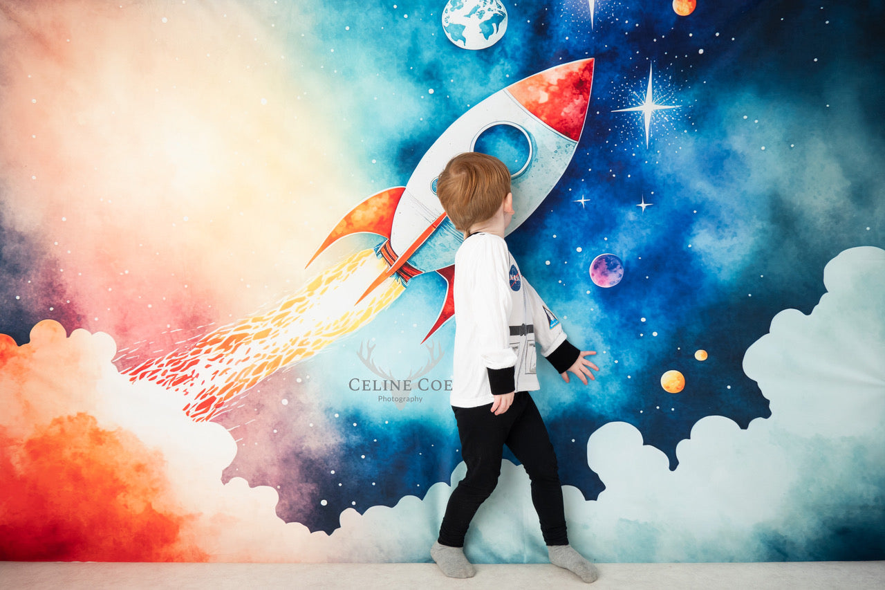 Kate Space Cake Smash Backdrop Designed by Patty Robertss - Kate Backdrop AU